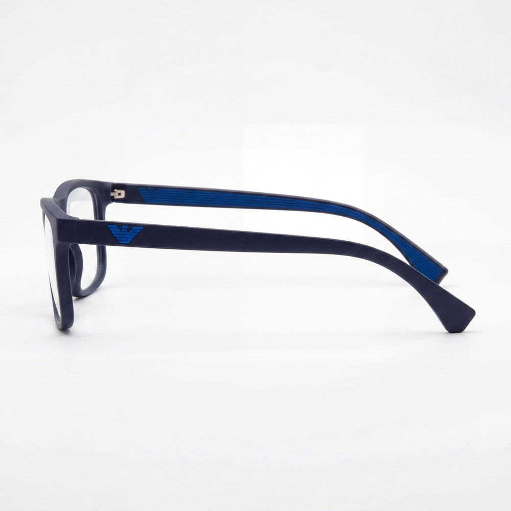 Gafas de Vista Rectangulares de Plástico para Hombre Emporio Armani EA 3147 Azul Mate Negro 55mm