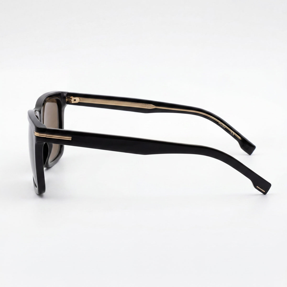 Gafas de sol rectangulares Hugo Boss y Expression Black Gold para hombre, 55 mm, Photo 3