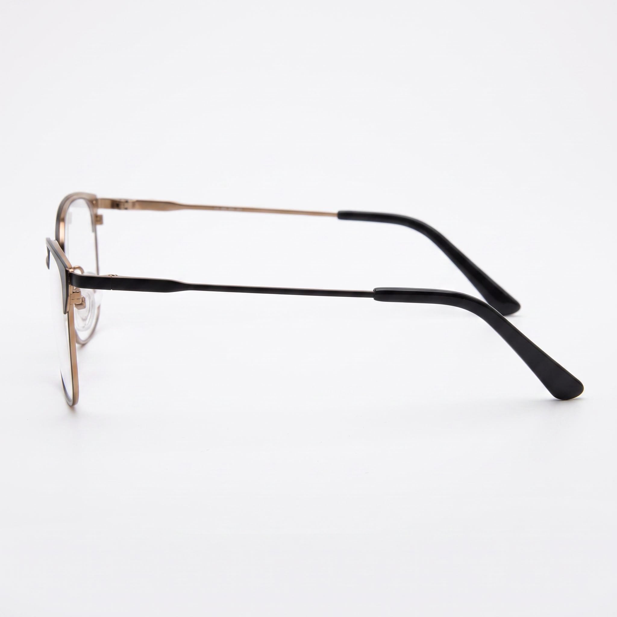 Adensco Classic Men's Black Metal Non- Multicolor Polycarbonate Eyeglasses 53-16-135, Photo 2