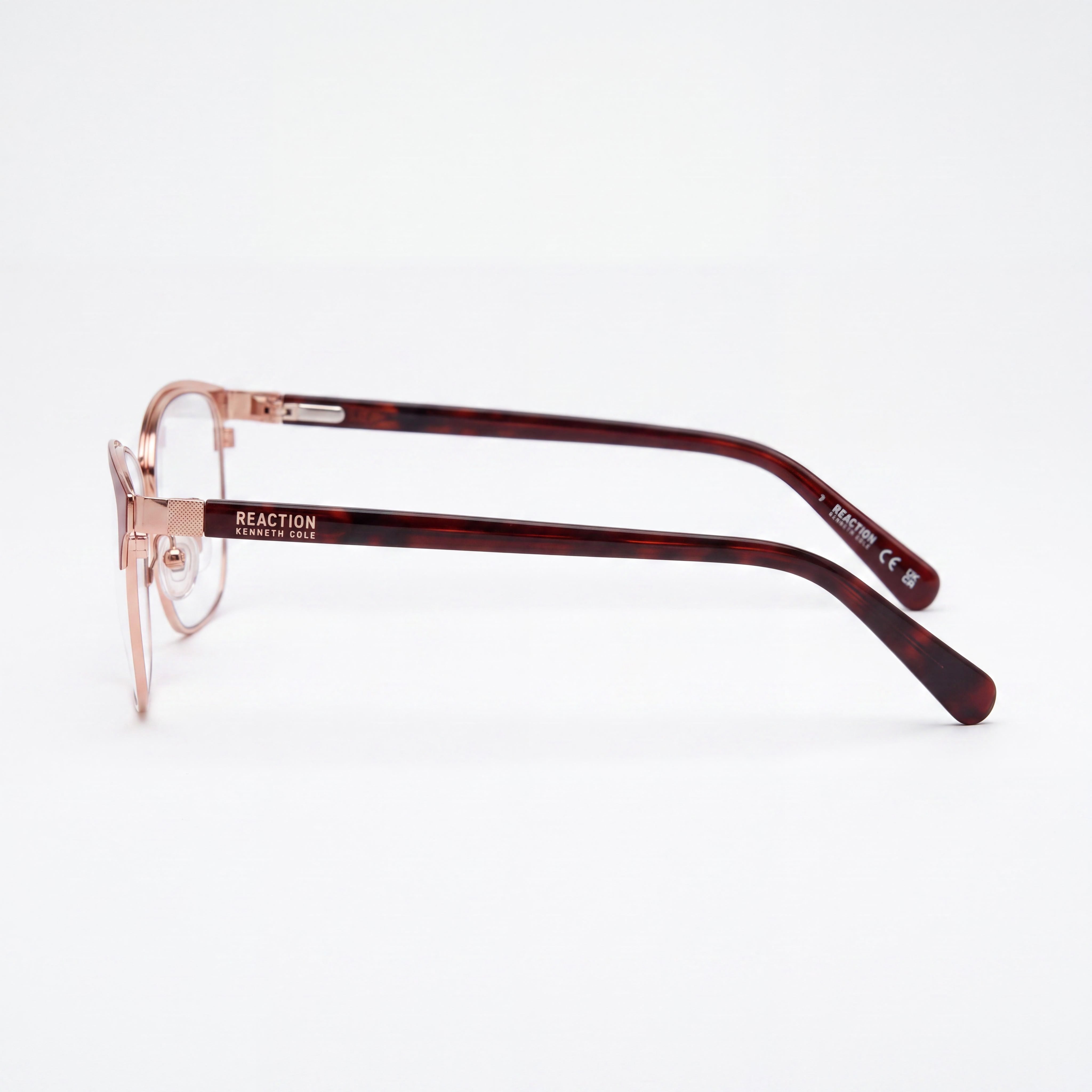 Kenneth Cole REACTION Rn50028 Women's Bordeaux Frame Eyeglasses, Lens Width 53mm, Bridge 15mm, Temple 140mm, Photo 2