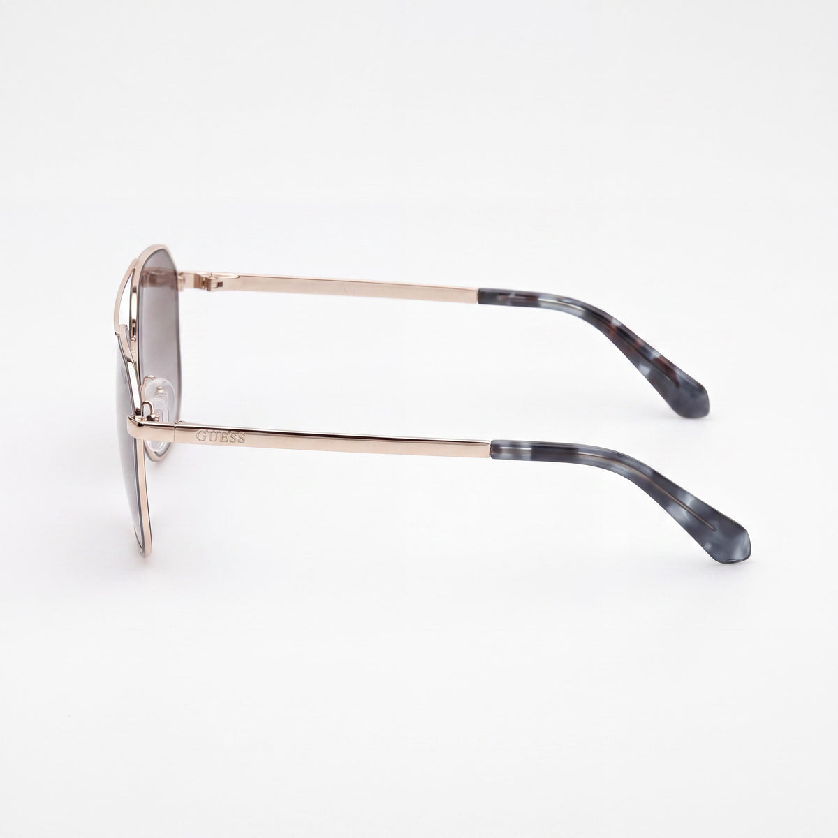Gafas de sol de metal GUESS para hombre, montura de plástico dorado, lentes polarizadas de espejo ahumado, ancho de lente 56 mm, Photo 3