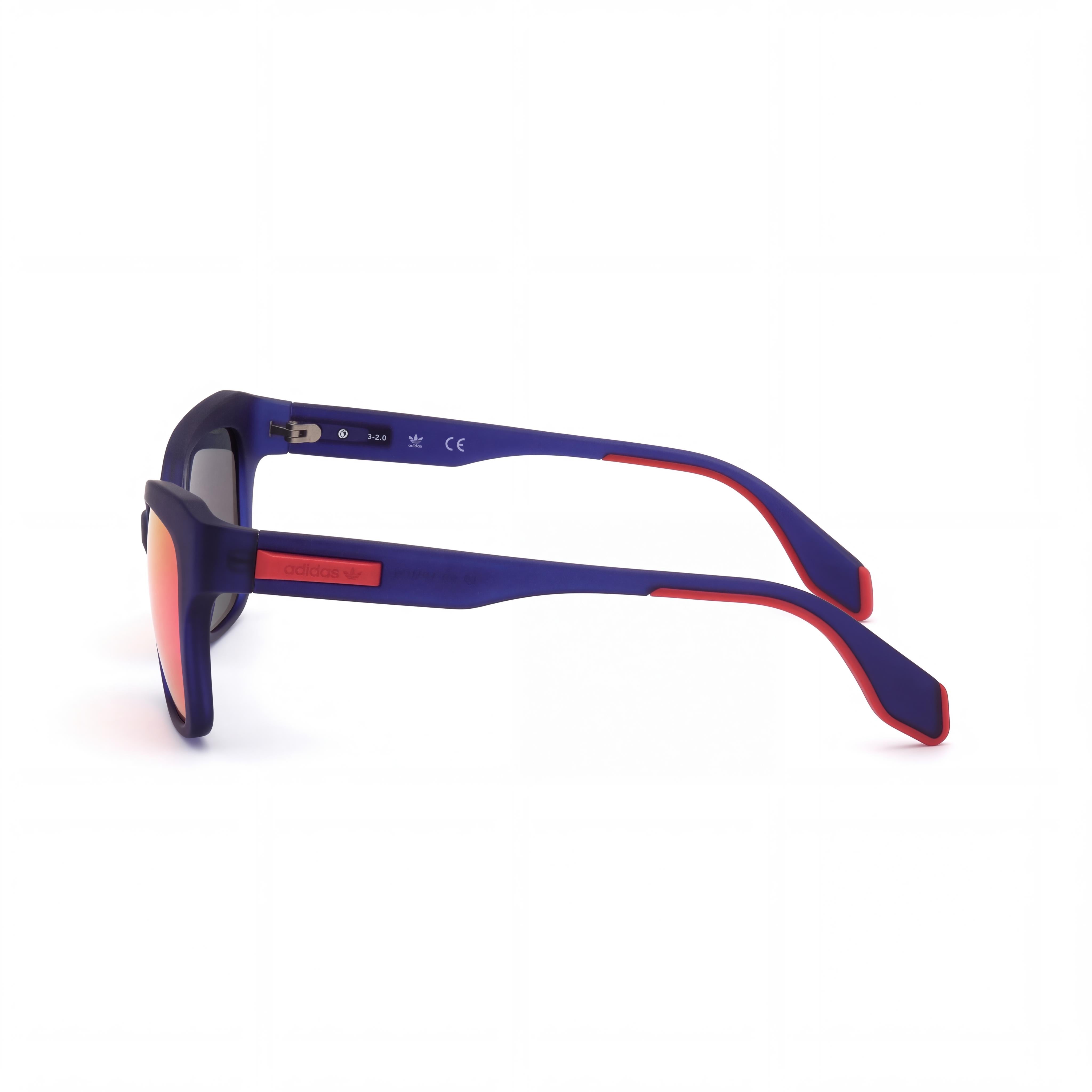 adidas Originals OR0038 85U Gafas de Sol Inyectadas Ojo de Gato Contemporáneas para Mujer, Montura Azul Celeste, Lentes Espejo Burdeos, Protección UV 55mm, Photo 3