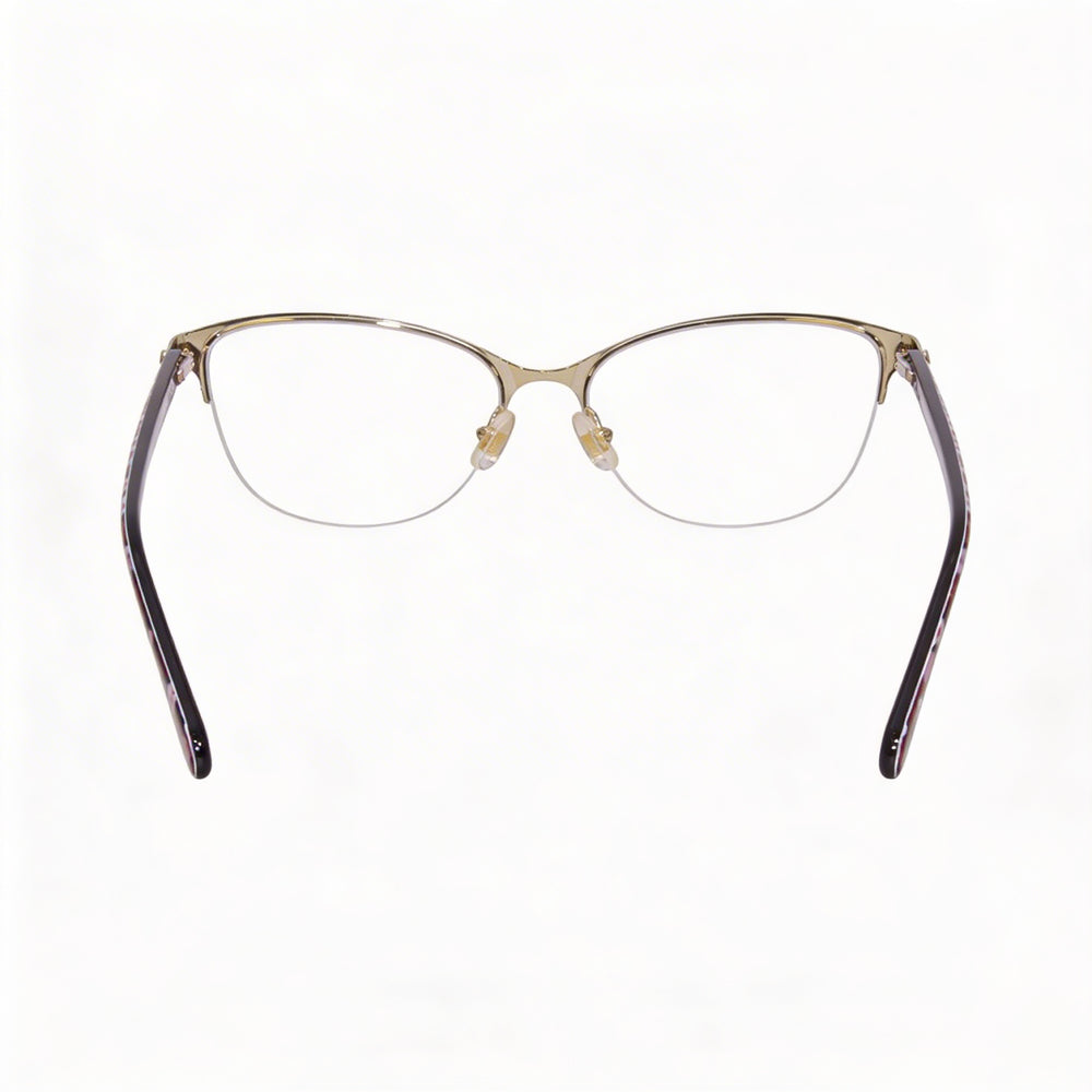 kate spade new york Adalina Women's Black Gold Alloy Steel Semi-Rim Cat Eye Eyeglasses 53mm