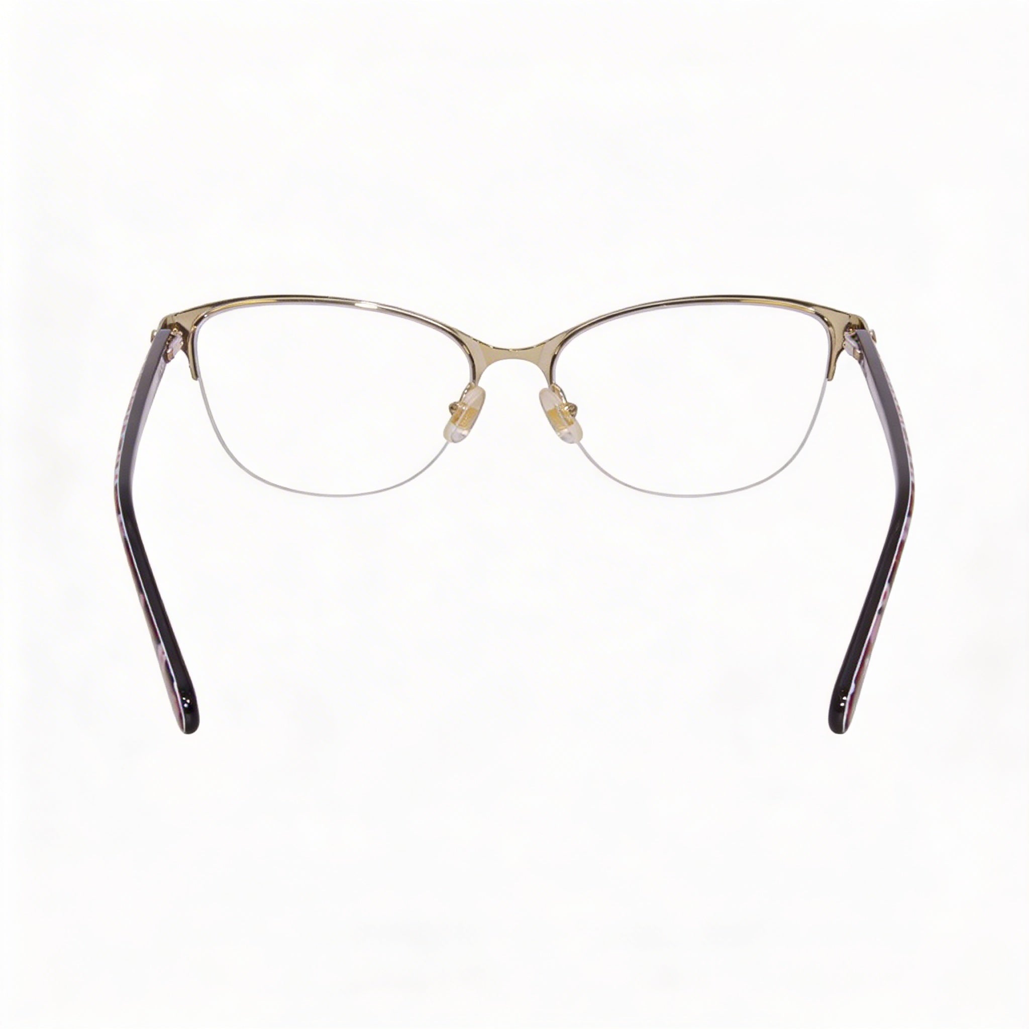 kate spade new york Adalina Women's Black Gold Alloy Steel Semi-Rim Cat Eye Eyeglasses 53mm, Photo 3
