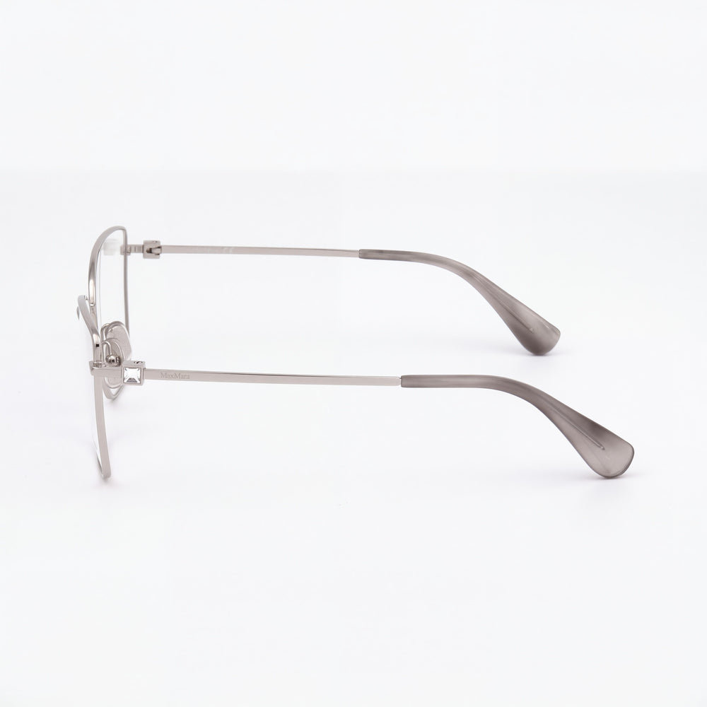 MaxMara Casual Women's Metal Frame Eyeglasses with Palladium Finish and Transparent Polycarbonate Lenses 55-16-140