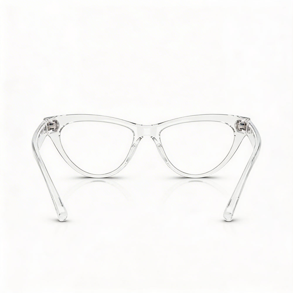 Versace Classic Unisex Injected Frame Eyeglasses with Crystal Finish and Polycarbonate Lenses 52mm