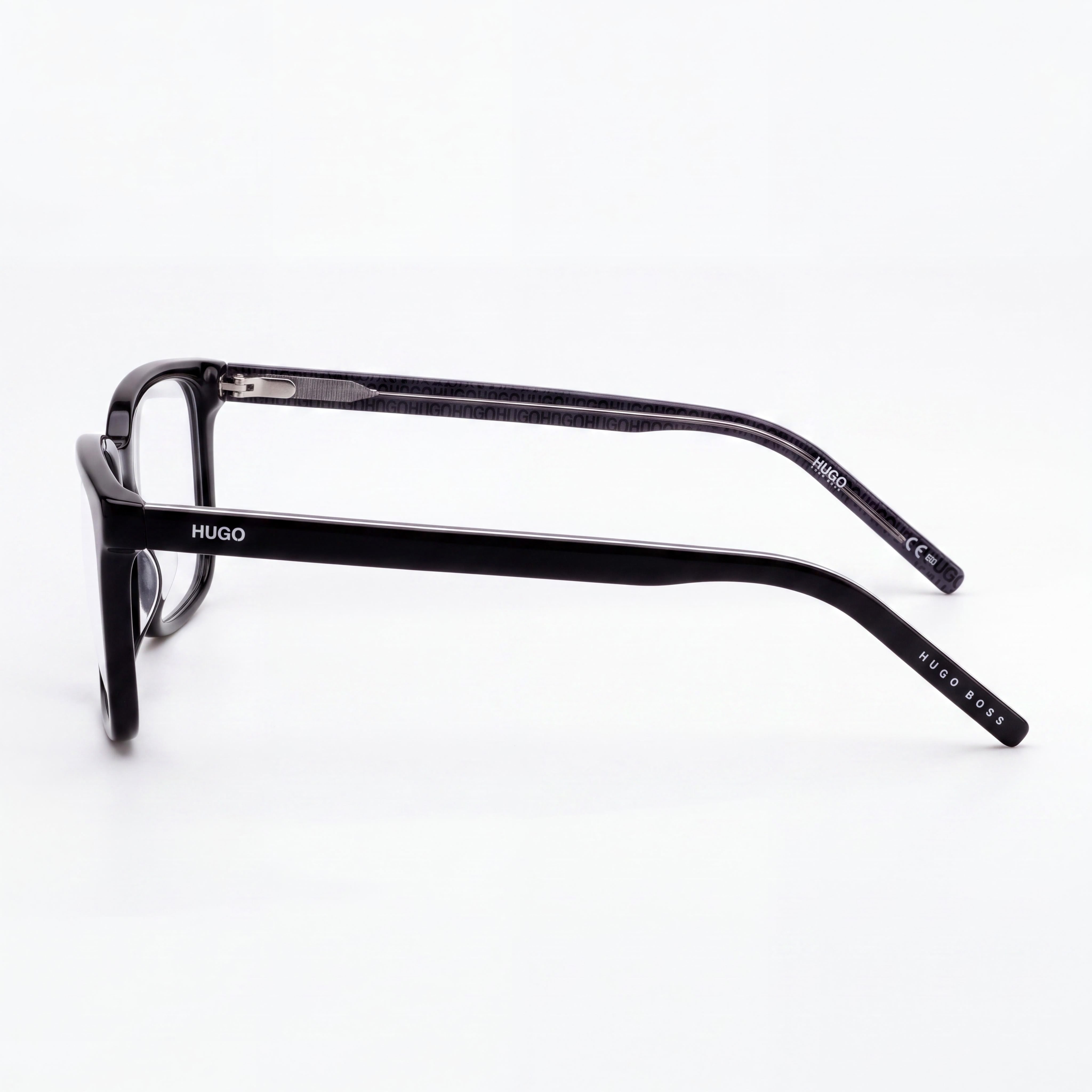 HUGO Hugo 1010 Men's Black Acetate Optical Frames with 54mm Lens, 16mm Bridge, 145mm Temple Length, Photo 2