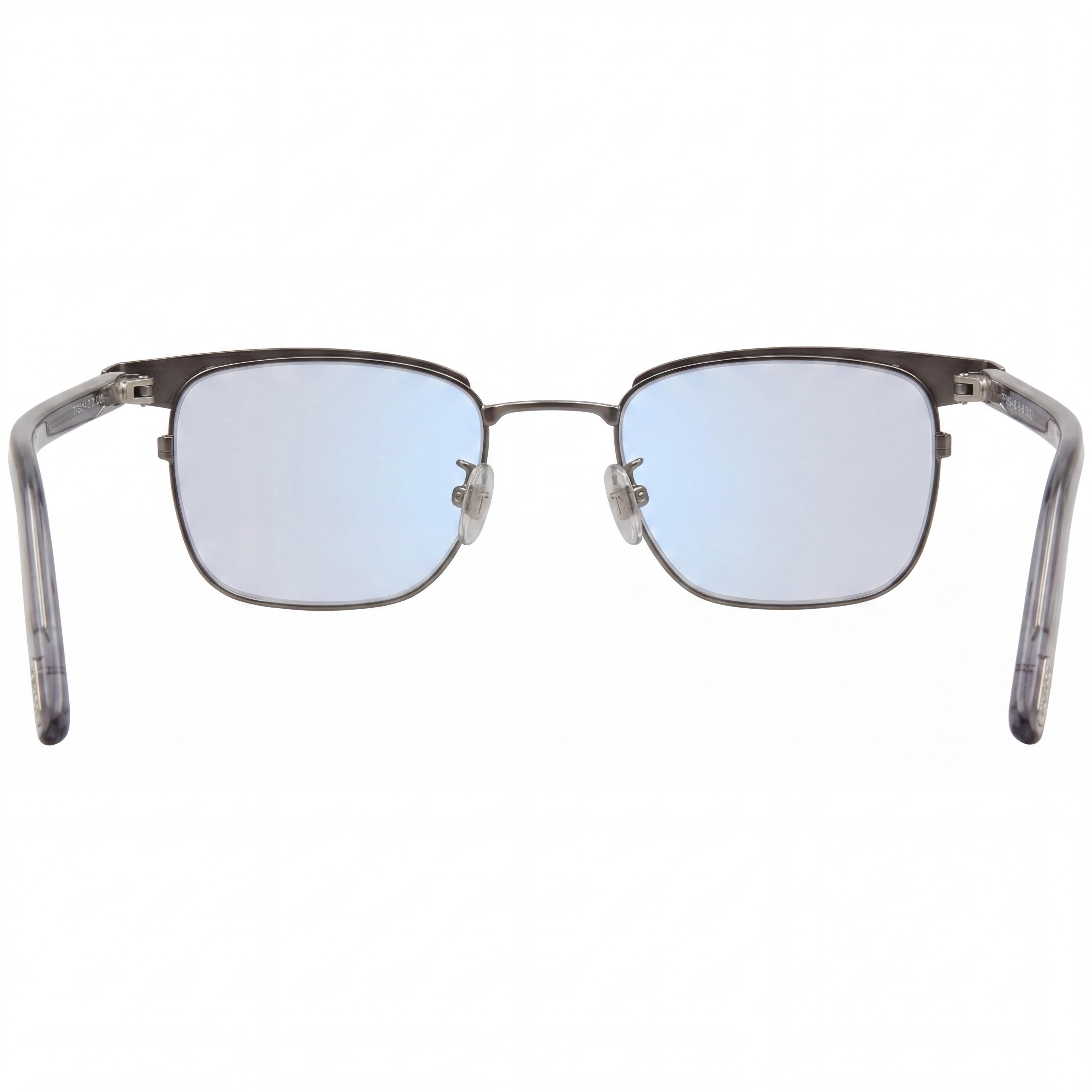 Tom Ford Ft5854-d-b Men's Matte Gunmetal Metal Eyeglasses, Clear Blue Block Lenses, Size 49-20-145, Photo 4