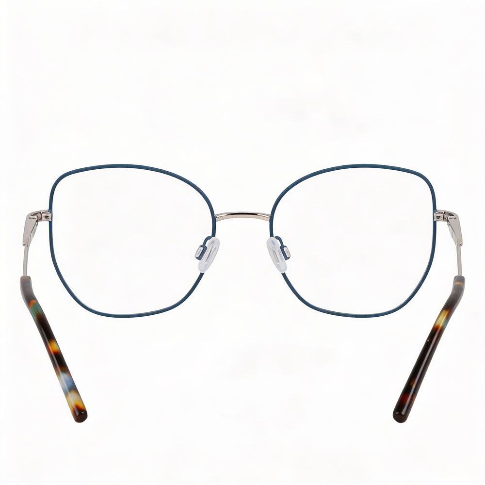 Gafas de sol DKNY DK1034 para mujer, estilo casual, con montura metálica y lentes de policarbonato no polarizadas, color verde azulado/plateado, 51 mm