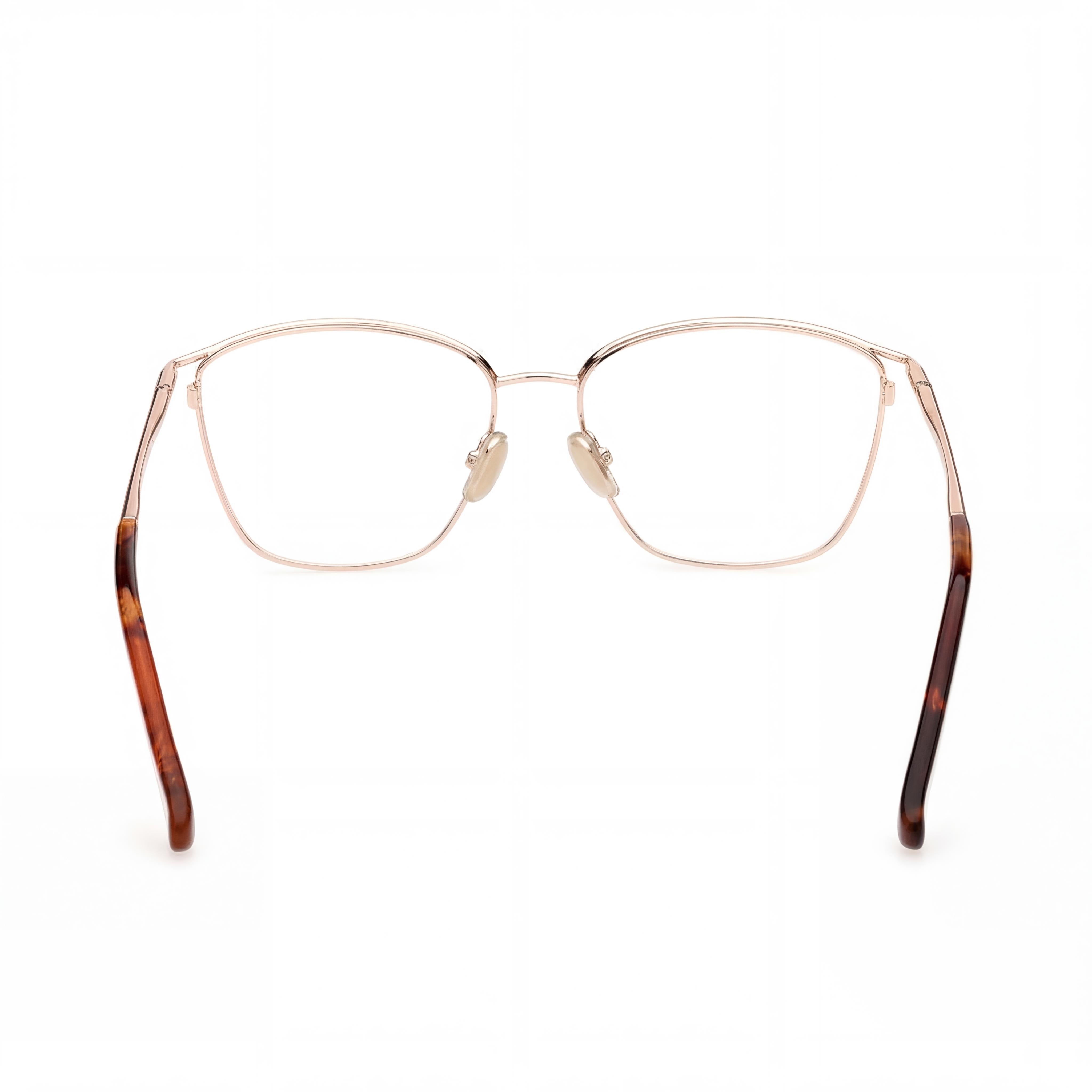 Gafas Graduadas MaxMara Casual para Mujer, Metálicas, Brillo Oro Rosa, Listas para Prescripción, con Lentes Demo Transparentes 54mm, Photo 4