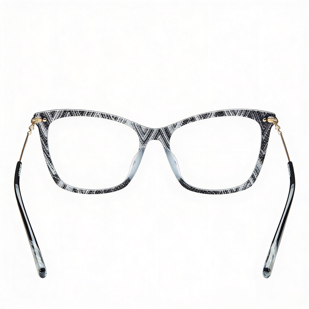 Gafas Missoni Modern de acetato para mujer, no polarizadas, con montura blanca y negra, 53 mm