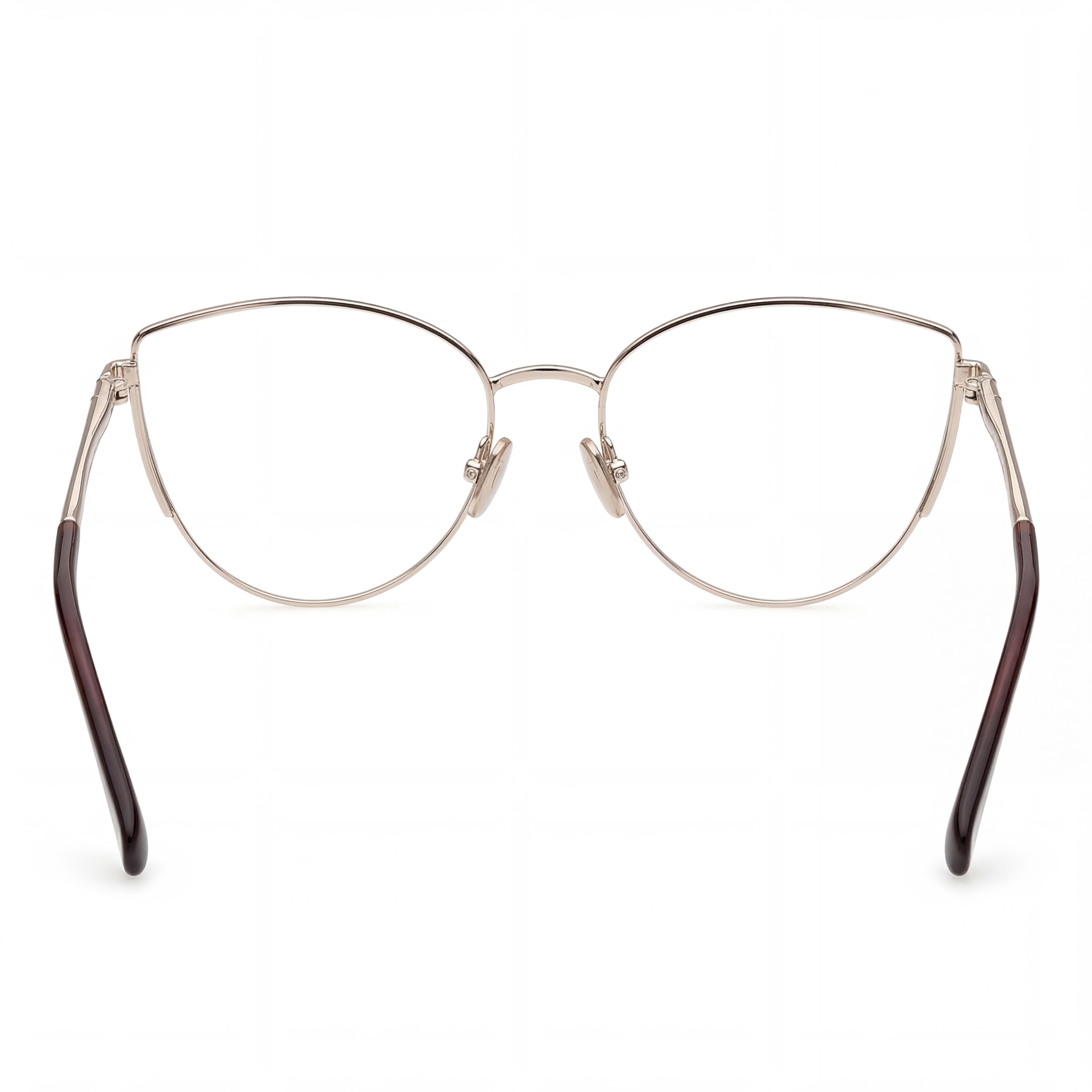 MaxMara MM5002 Women's Full Rim Cat Eye Metal Eyeglasses with Pale Gold Frame, Size 54-17-135, Photo 3