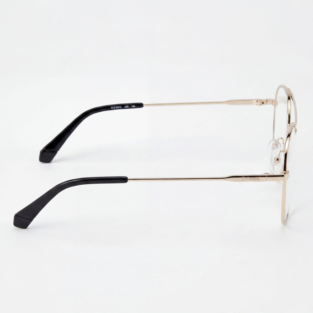 Gafas de sol Polaroid modernas para mujer, montura de acetato dorado, lentes doradas, no polarizadas, ancho de lente de 55 mm