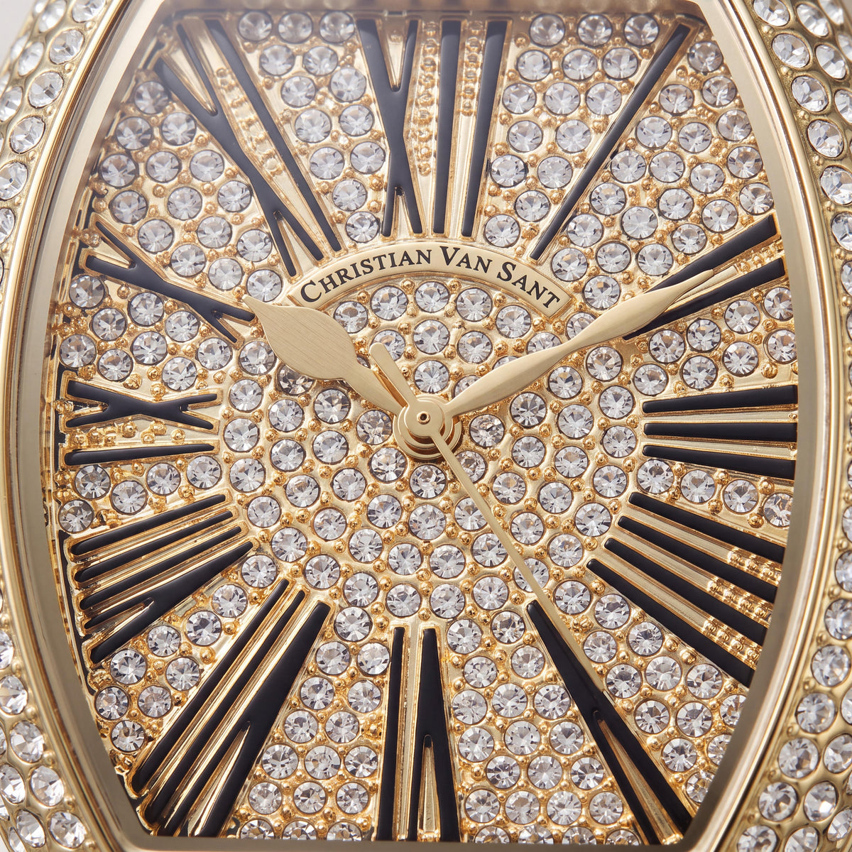 Reloj de cuarzo Christian Van Sant para mujer de oro con esfera y bisel de cristal, mineral resistente a los arañazos, Photo 2