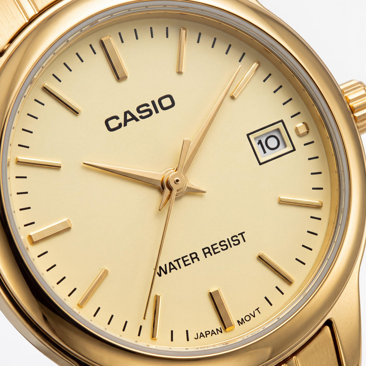 Casio Ltp-V002G-9A Women's Gold Yellow Stainless Steel Bracelet Calendar Watch 25mm, Photo 2