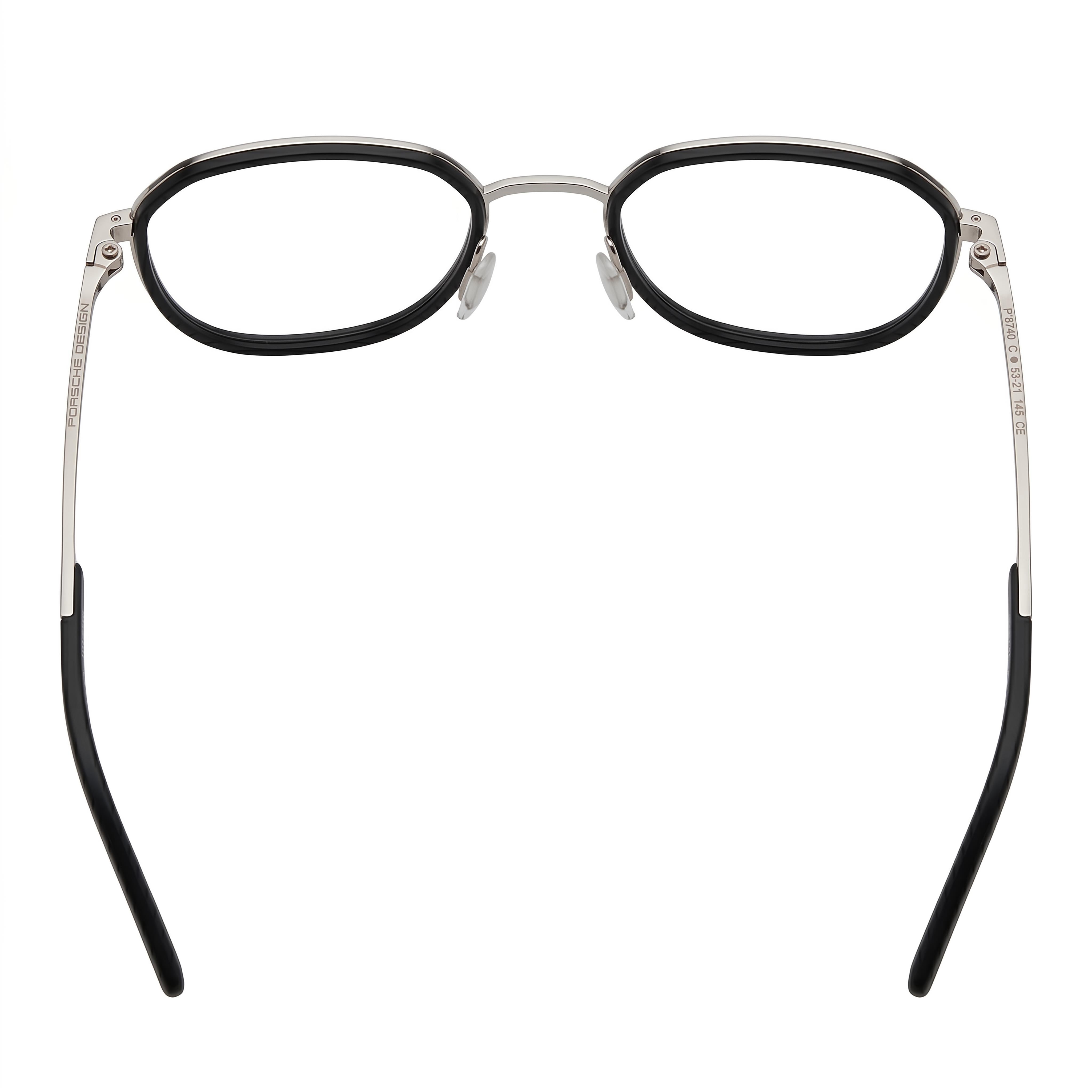 Porsche Design P8740 Gafas Unisex Modernas, Paladio 53mm, Lentes Demostración Transparentes, Aptas para Graduación, Photo 3
