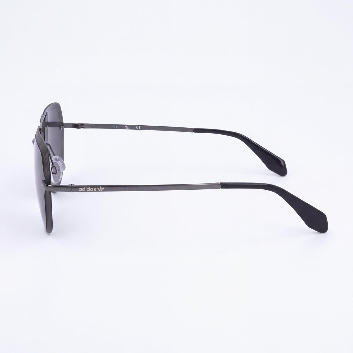 adidas Originals Semi Rimless Men's Sunglasses, Anthrazit Metal Frame, Polycarbonate Smoke Lenses 63mm, Photo 3