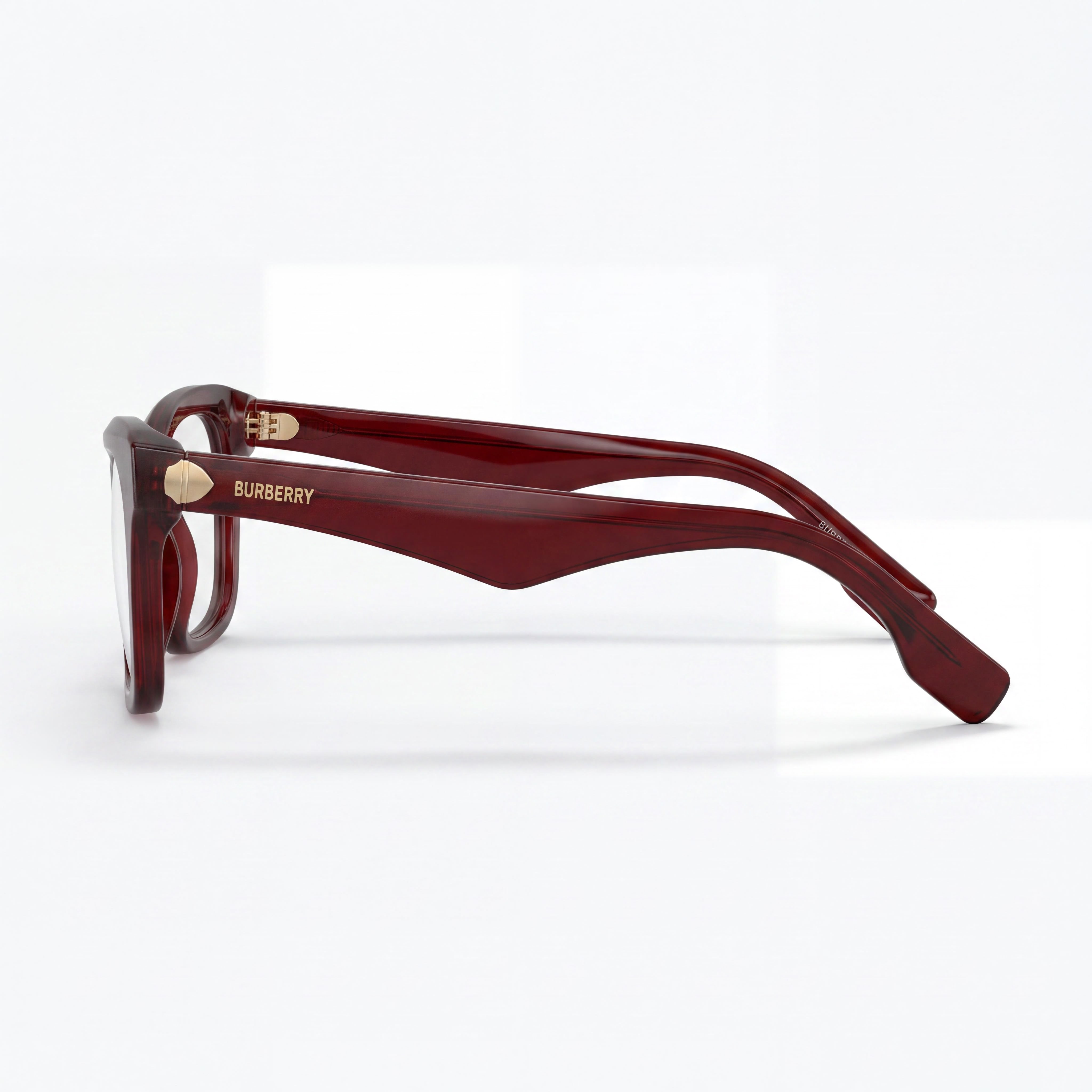 Burberry Classic Red Unisex Eyeglasses Frame, Red - Prescription Ready Optical Glasses with Clear Demo Lenses, Photo 3