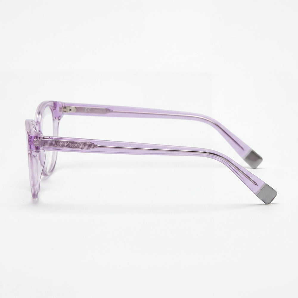 Furla VFU642V Transparent Rectangle Unisex Eyeglasses, Acetate 50mm