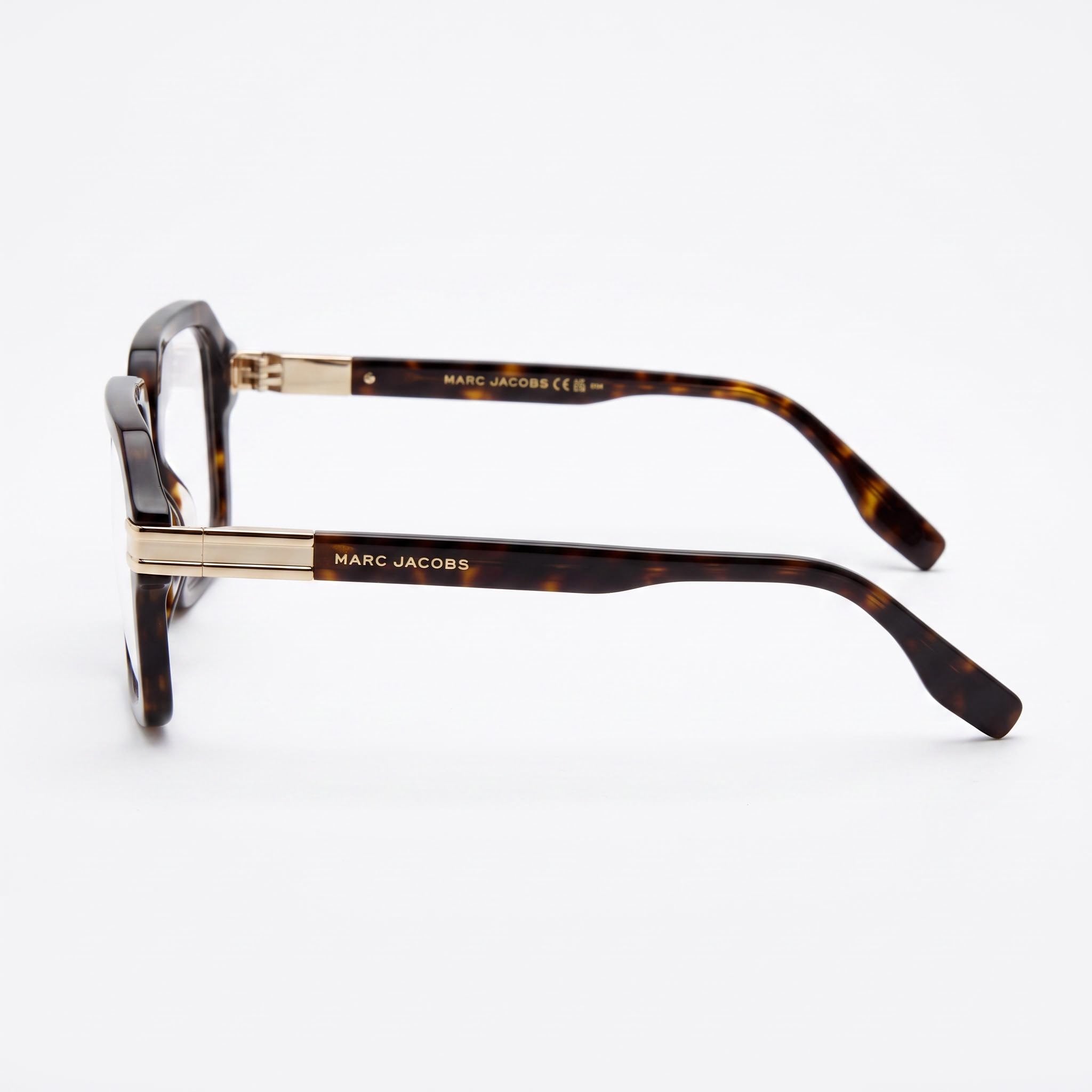 Gafas Modernas Marc Jacobs para Hombre - Montura de Acetato Habana con Lentes de Policarbonato no Polarizadas 55mm, Photo 3