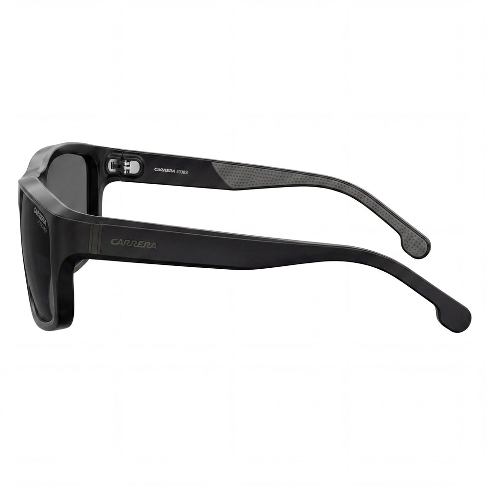 Carrera 8038/S Men's Black Grey Polyamide Frame Non-Polarized Black Lens UV Protection Sunglasses 61mm