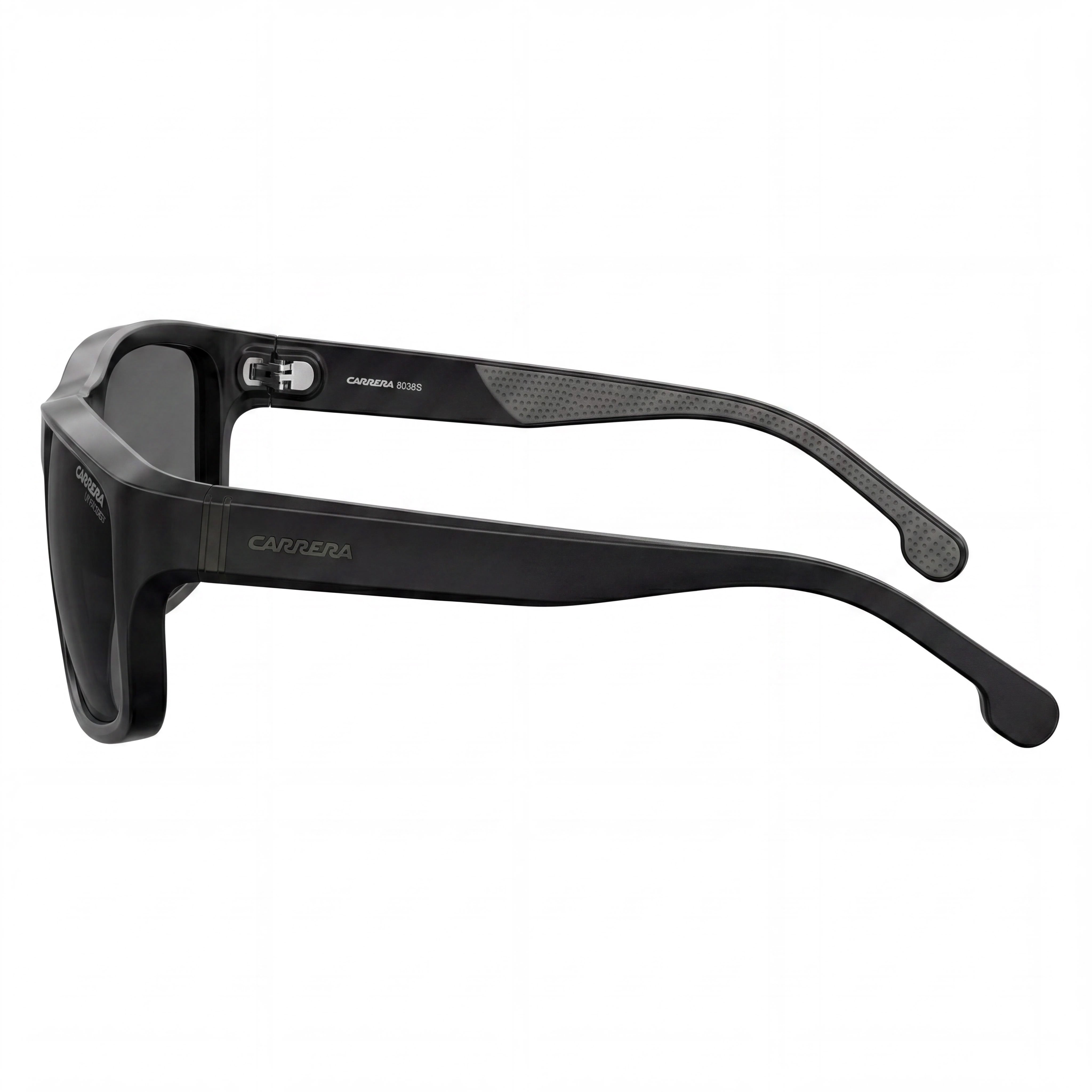 Carrera 8038/S Men's Black Grey Polyamide Frame Non-Polarized Black Lens UV Protection Sunglasses 61mm, Photo 3