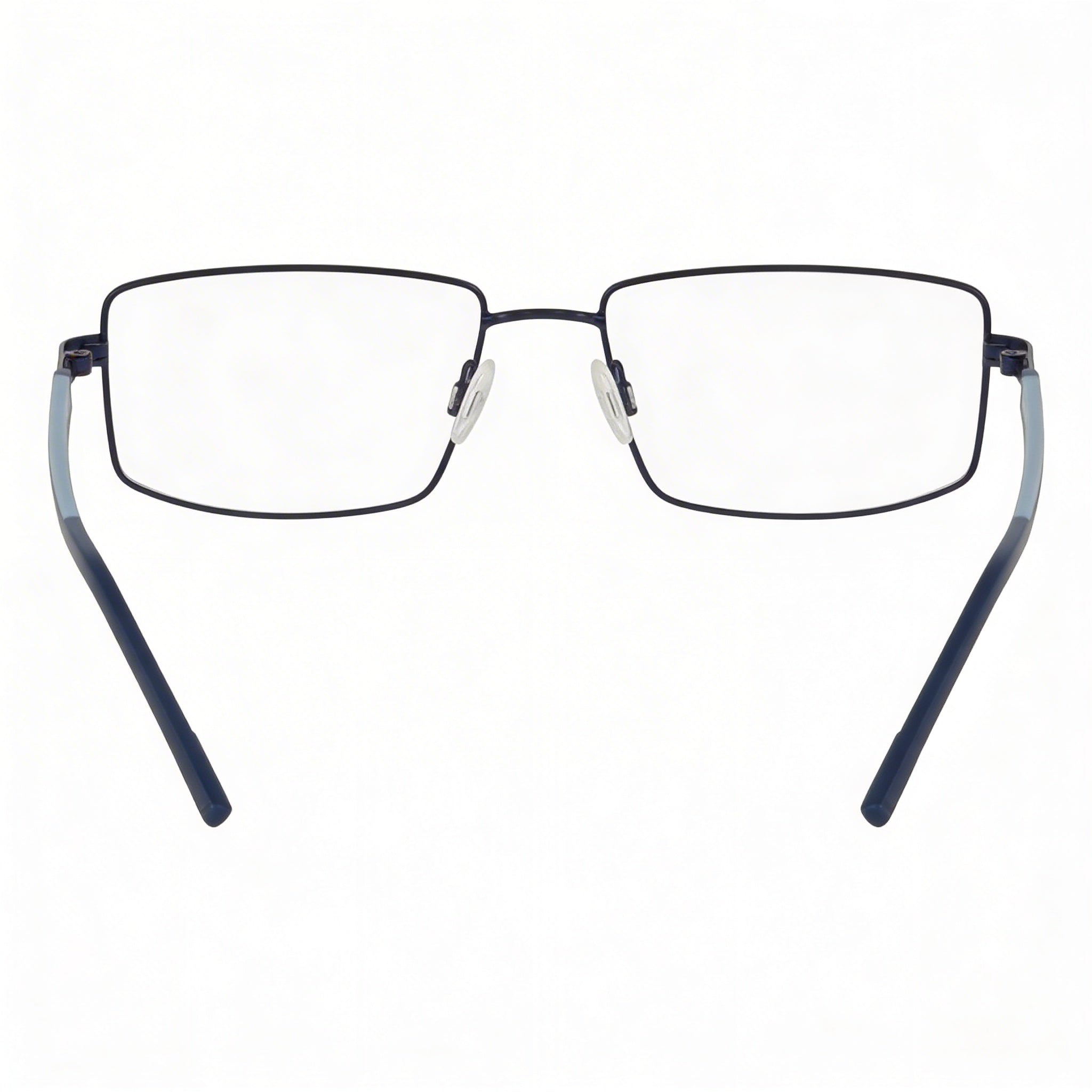 Flexon H6085 Men's Plastic Frame Eyeglasses with Polycarbonate Lenses, Matte Navy, Size 55-17-145, Photo 4