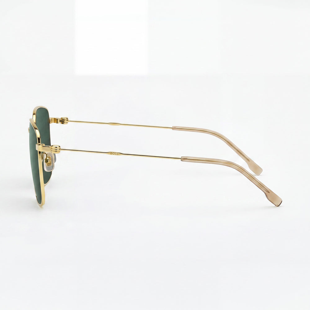 Hugo Boss Boss 1619/F/S Rectangular Women's Stainless Steel Gold Green UV Protected Non-Polarized Sunglasses 58-17-145