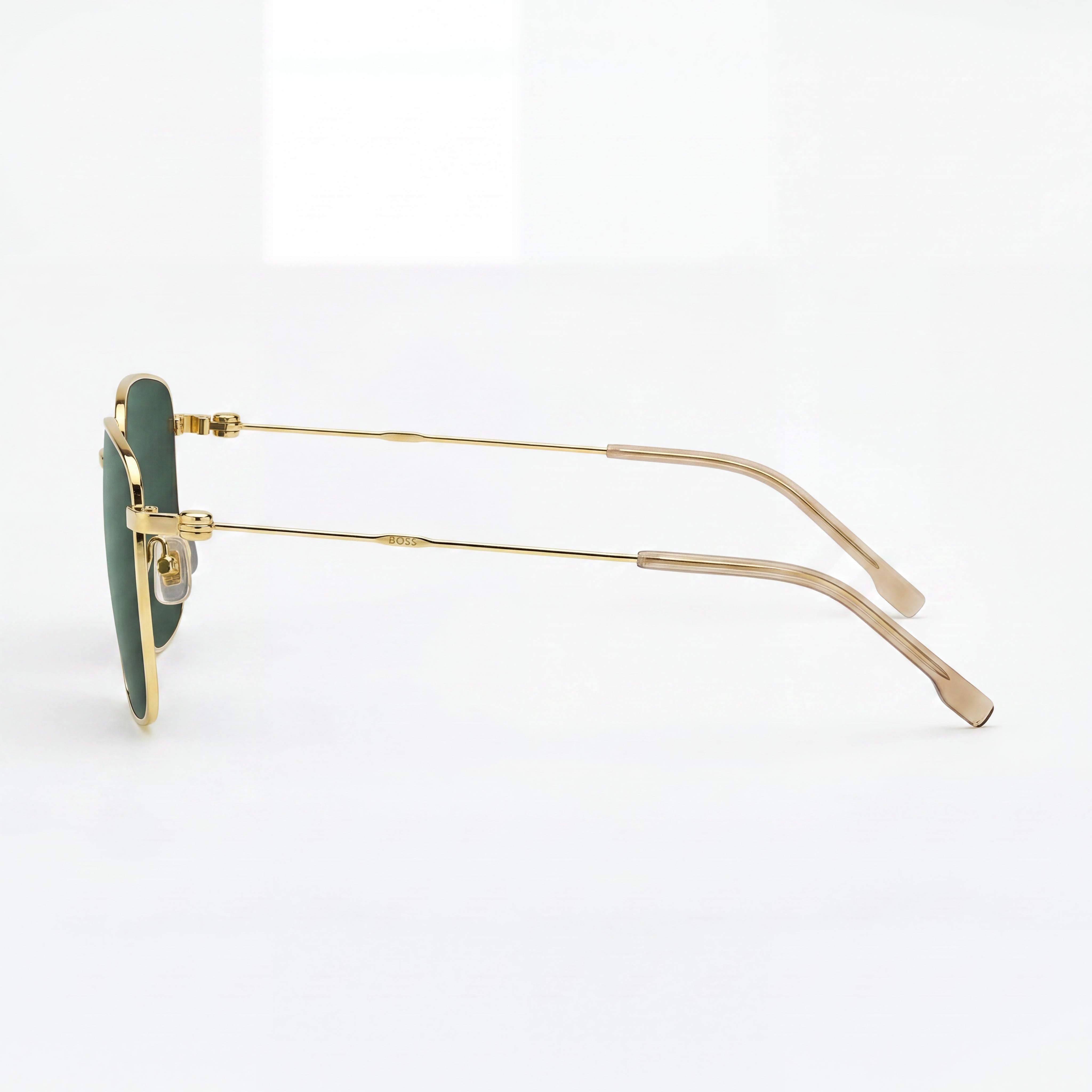 Hugo Boss Boss 1619/F/S Rectangular Women's Stainless Steel Gold Green UV Protected Non-Polarized Sunglasses 58-17-145, Photo 3