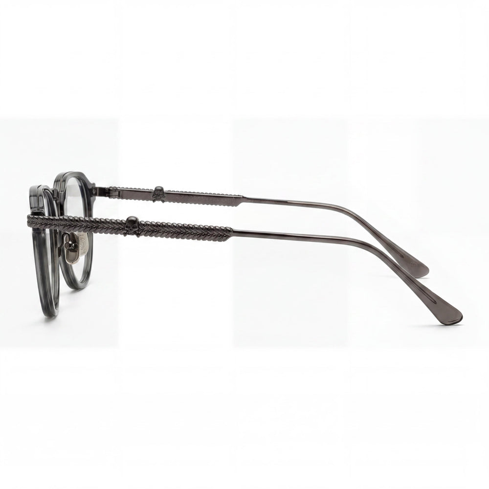 Philipp Plein Vpp116v Men's Shiny Black Titanium Frame Eyeglasses 52mm