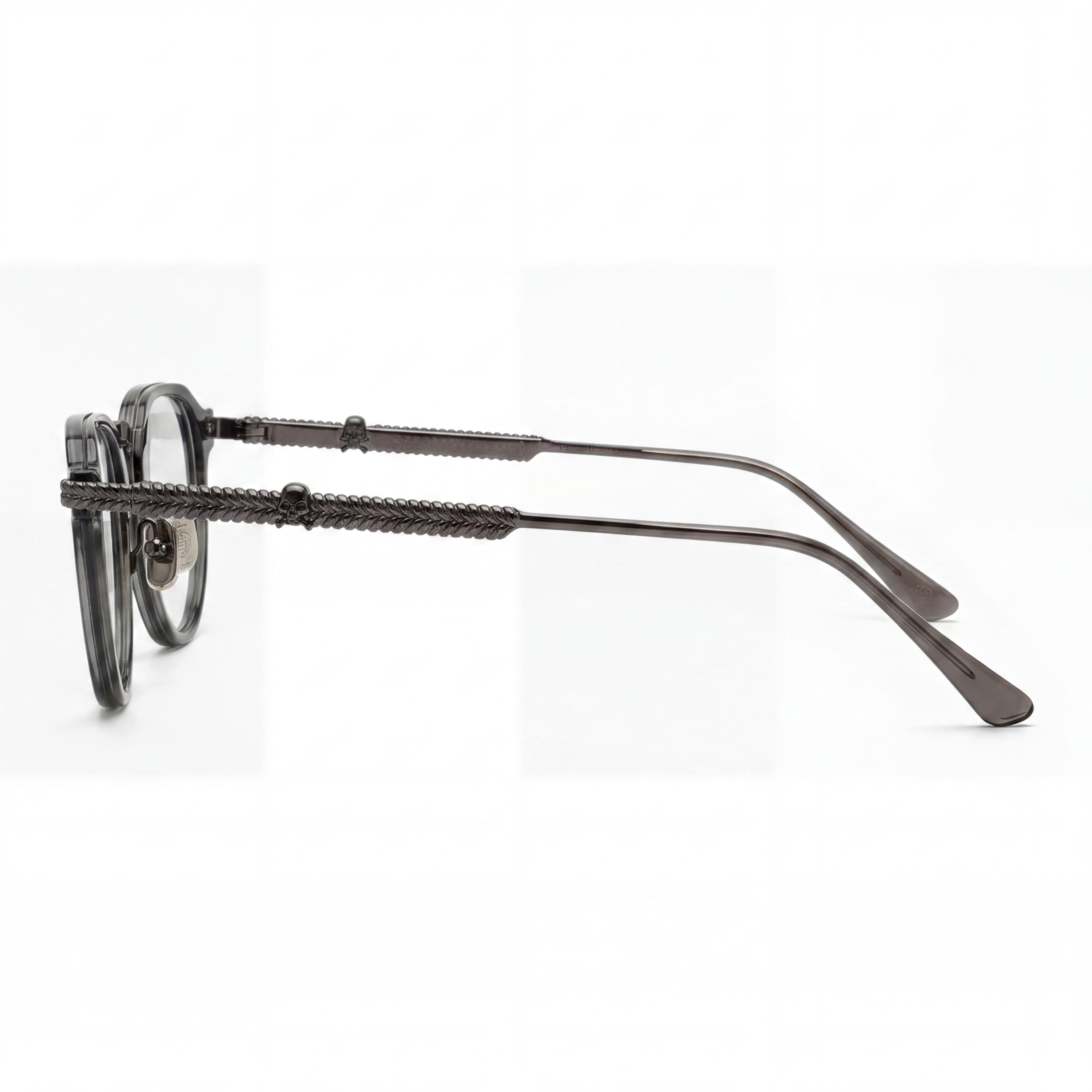 Philipp Plein Vpp116v Men's Shiny Black Titanium Frame Eyeglasses 52mm, Photo 2