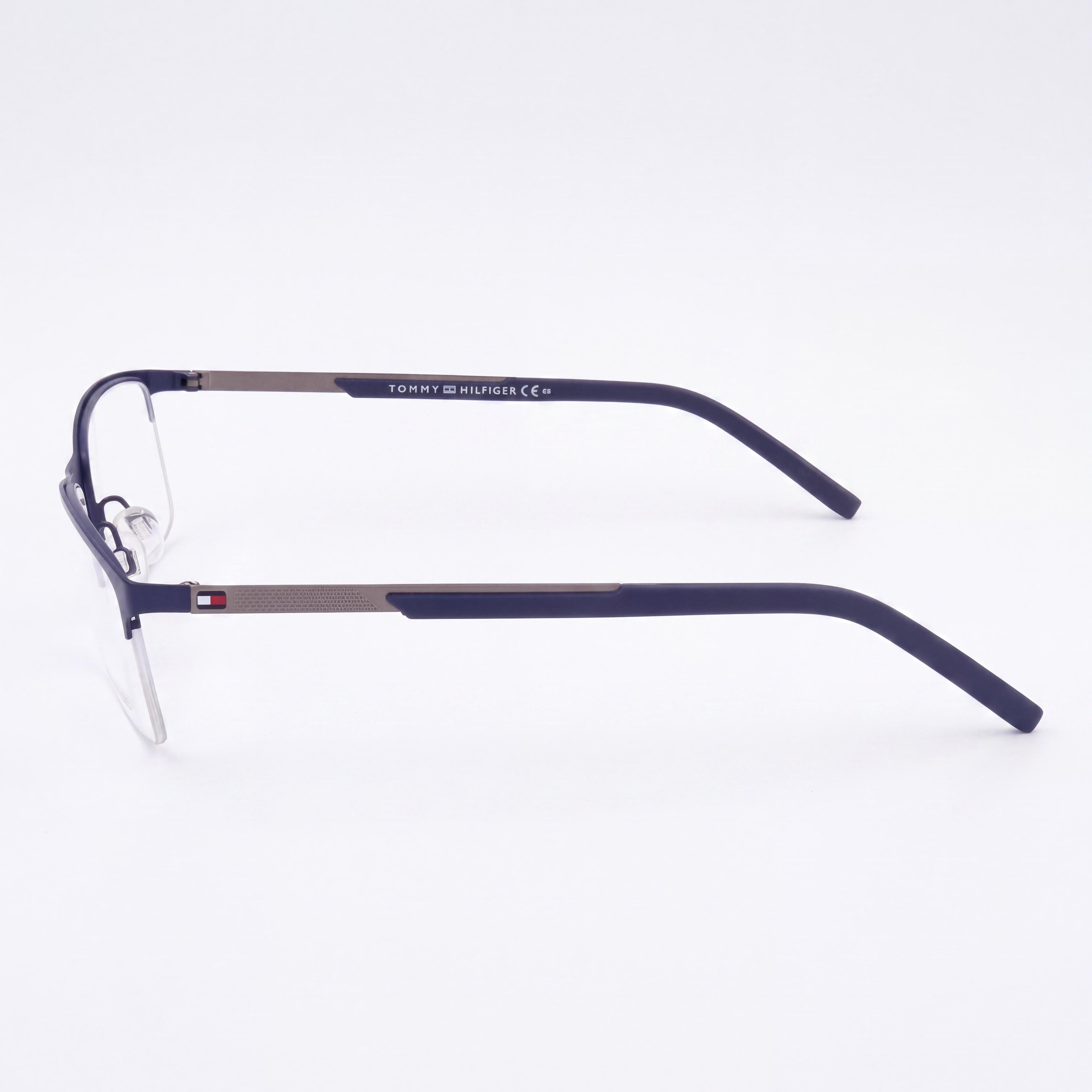Tommy Hilfiger TH-1692 Unisex Alloy Steel Non- Eyeglasses Matt Blue, Dark Ruthenium 57mm, Photo 2