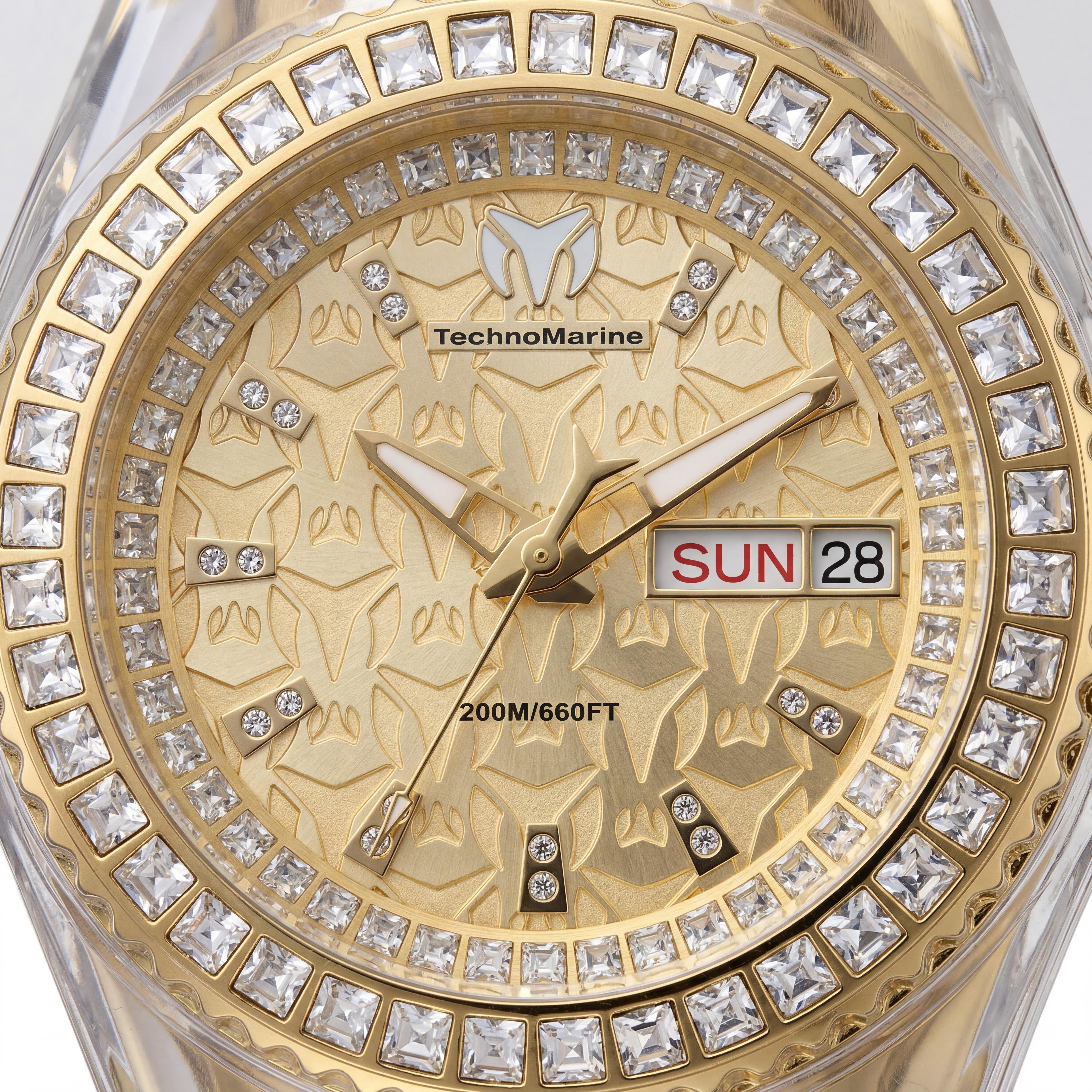 Technomarine Cruise TM-125040 Reloj de Cuarzo Unisex Dorado de Acero Inoxidable con Correa de Silicona 40mm, Photo 2