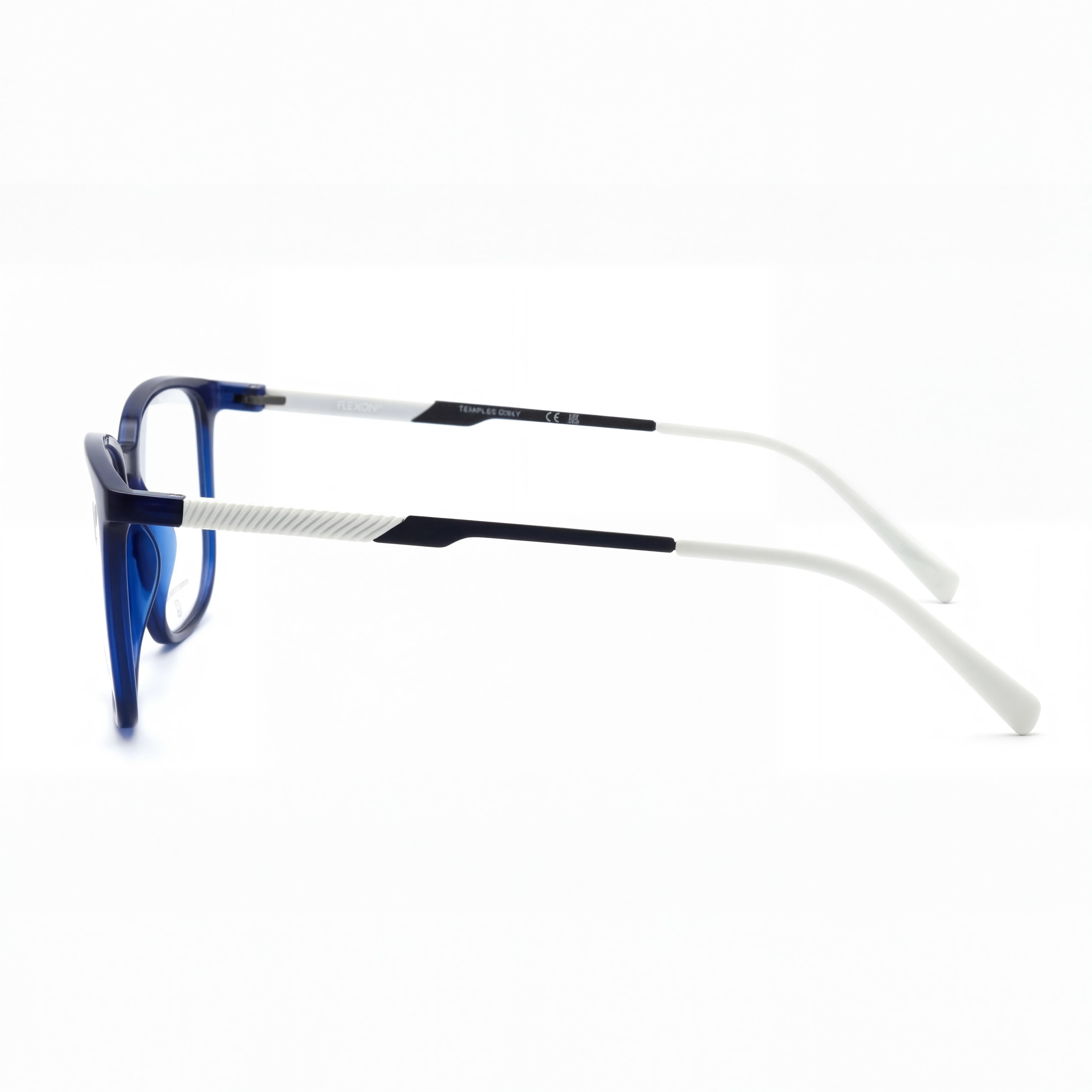 Gafas Flexon Ep8022 rectangulares azul marino de cristal para hombre, de metal, Photo 2