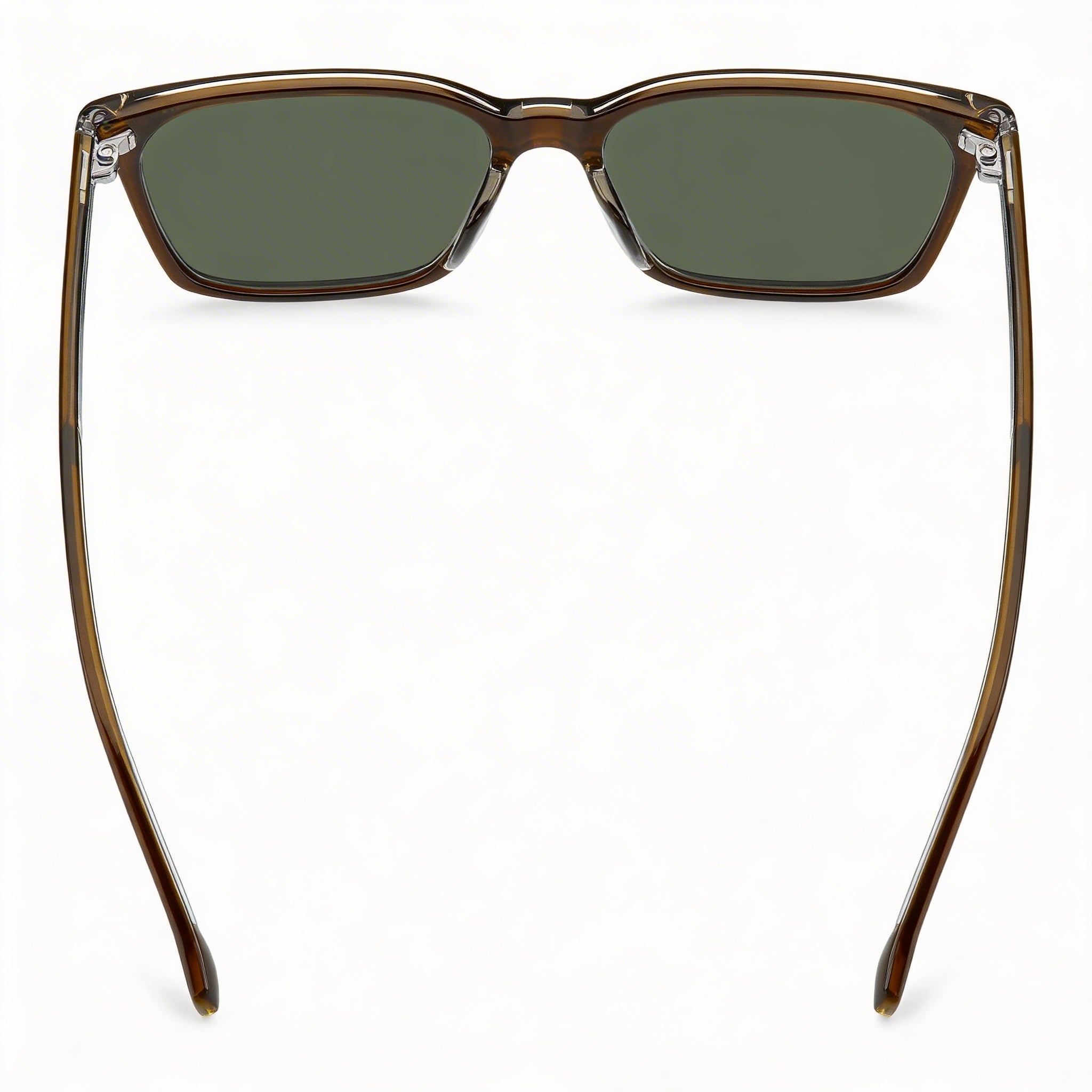 Gafas de sol Hugo Boss para hombre ADULTO, montura de acetato ecológico marrón, lentes verdes, 56 mm, 100% protección UV, Photo 2