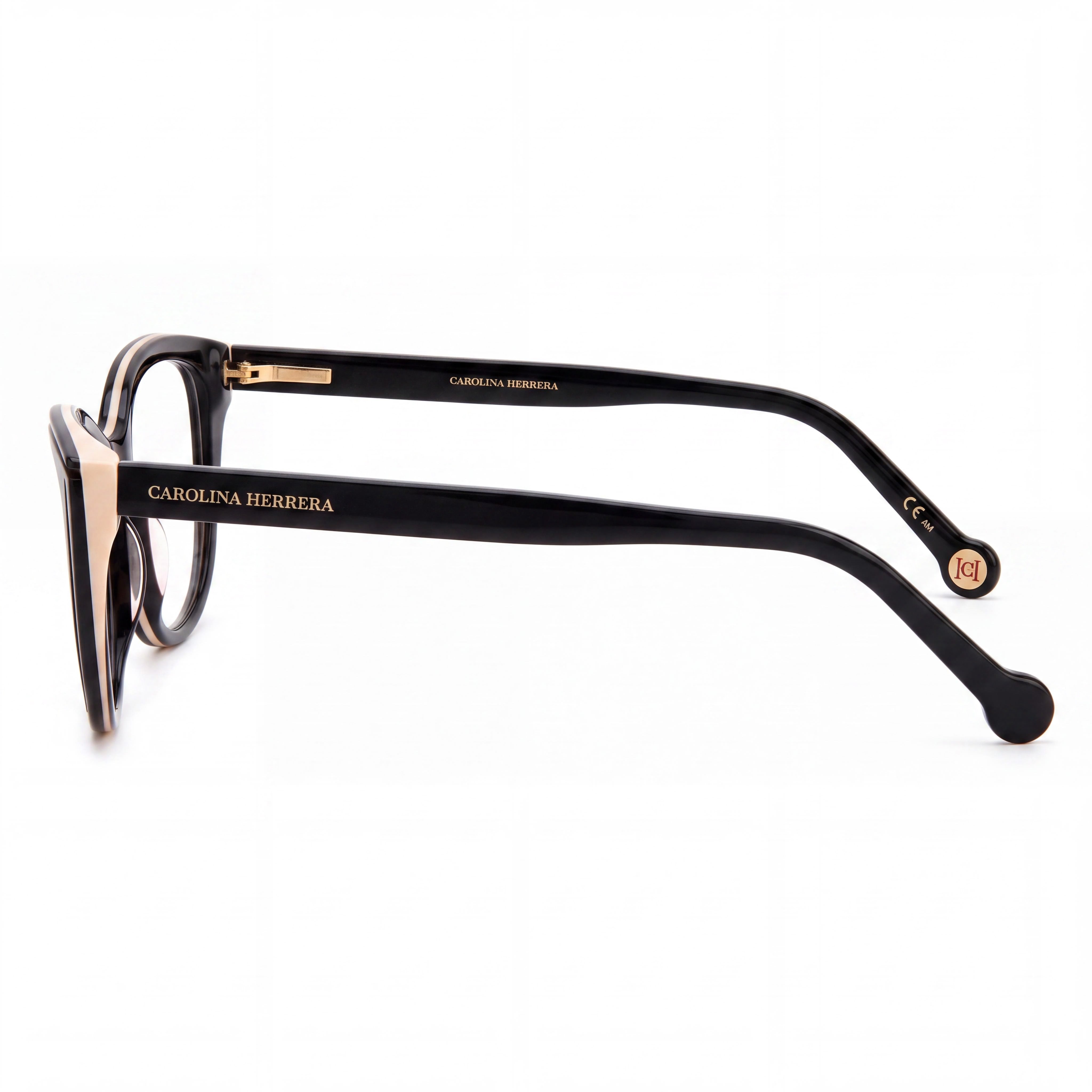 CAROLINA HERRERA HER 0171 Women's Sunglasses with Multicolored Acetate Frame and Black Nude Lenses 53mm, Photo 2