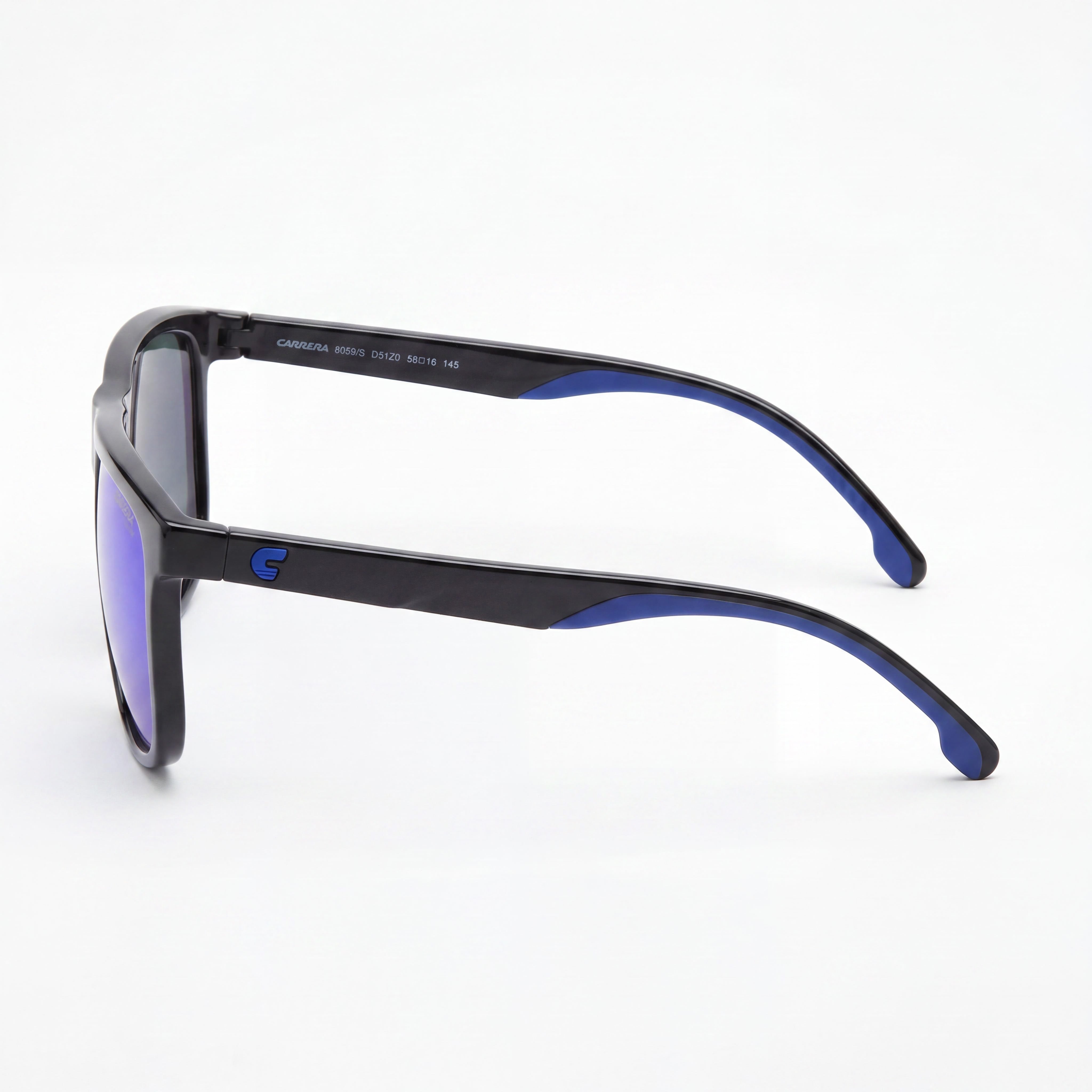 Carrera Modern Women's Black Blue Polyamide Non-Polarized 100% UV Protection Sunglasses 58mm, Photo 3