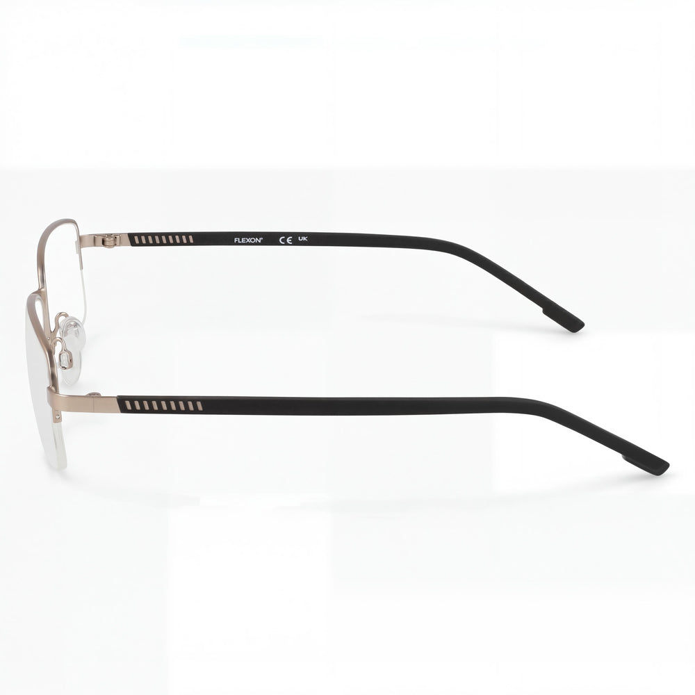 Montura de Gafas Flexon H6079 de Acetato de Montura Completa para Hombre en Taupe Satinado, Ancho de Lente 52mm