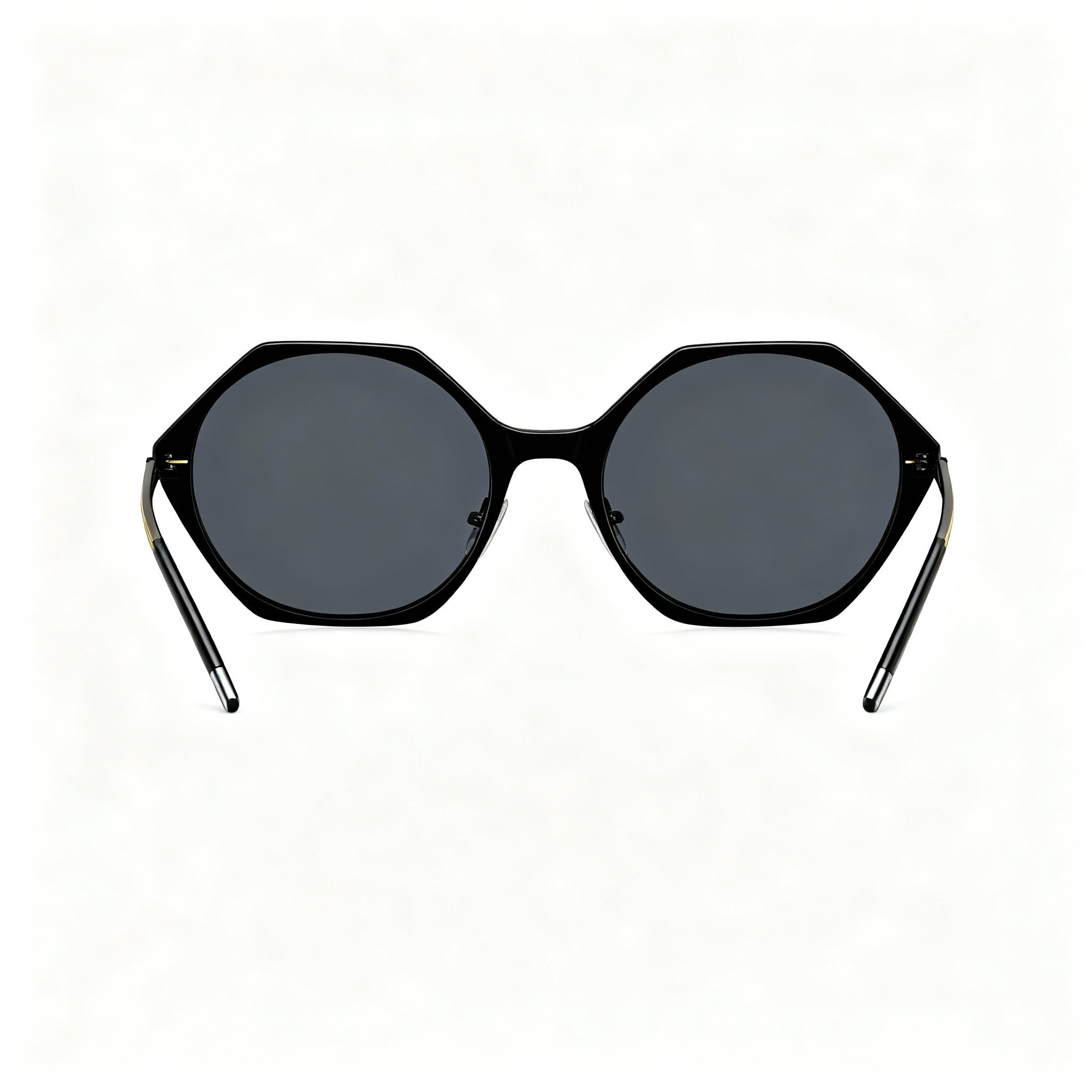 HUGO BOSS Light & Minimal Women's Acetate Non-Polarized Sunglasses Black Crystal Grey 56-18-140, Photo 4