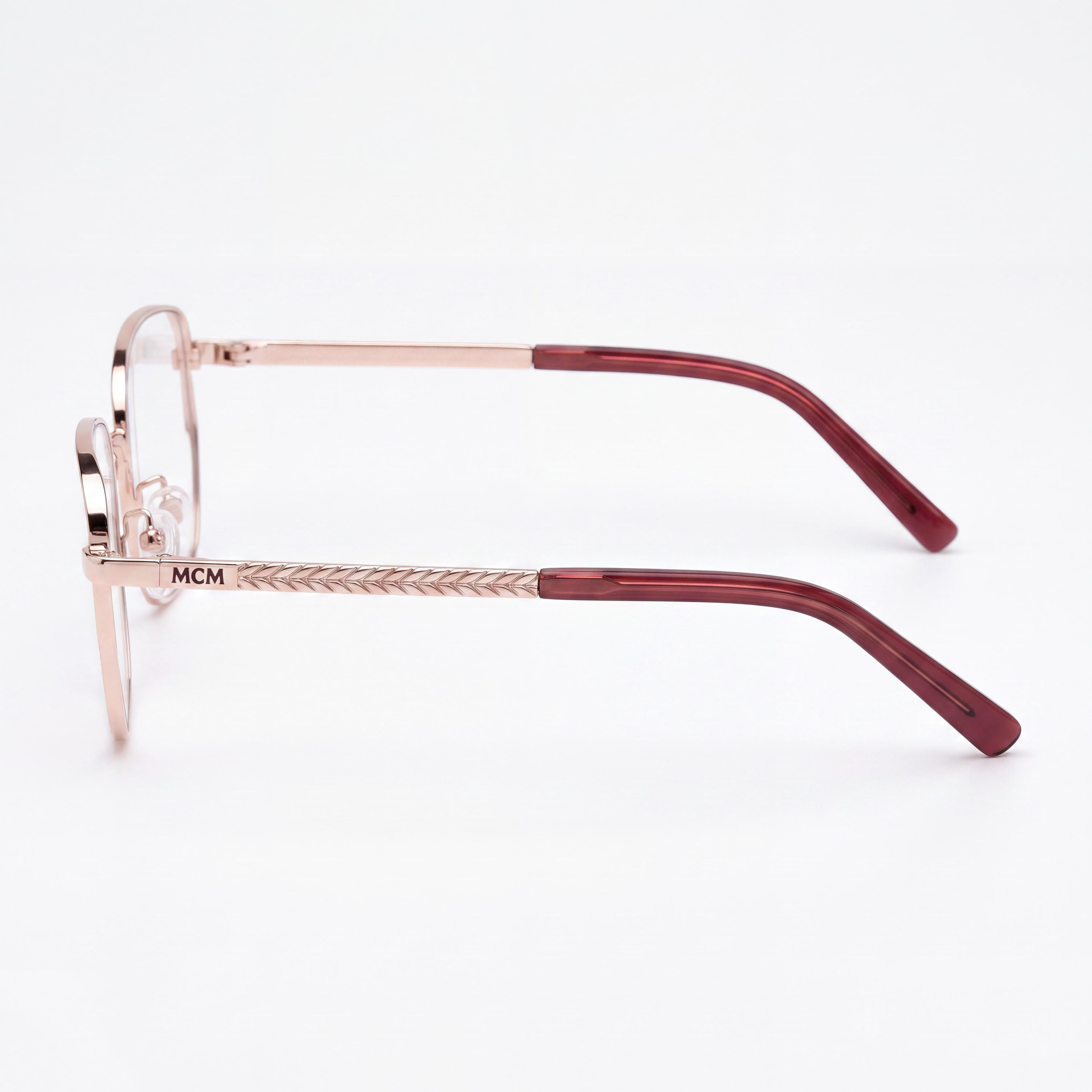 MCM Worldwide MW5021-H Unisex Metal Frame Sunglasses with Shiny Rose Gold Finish and Multicolor Lenses, 53mm, Photo 2