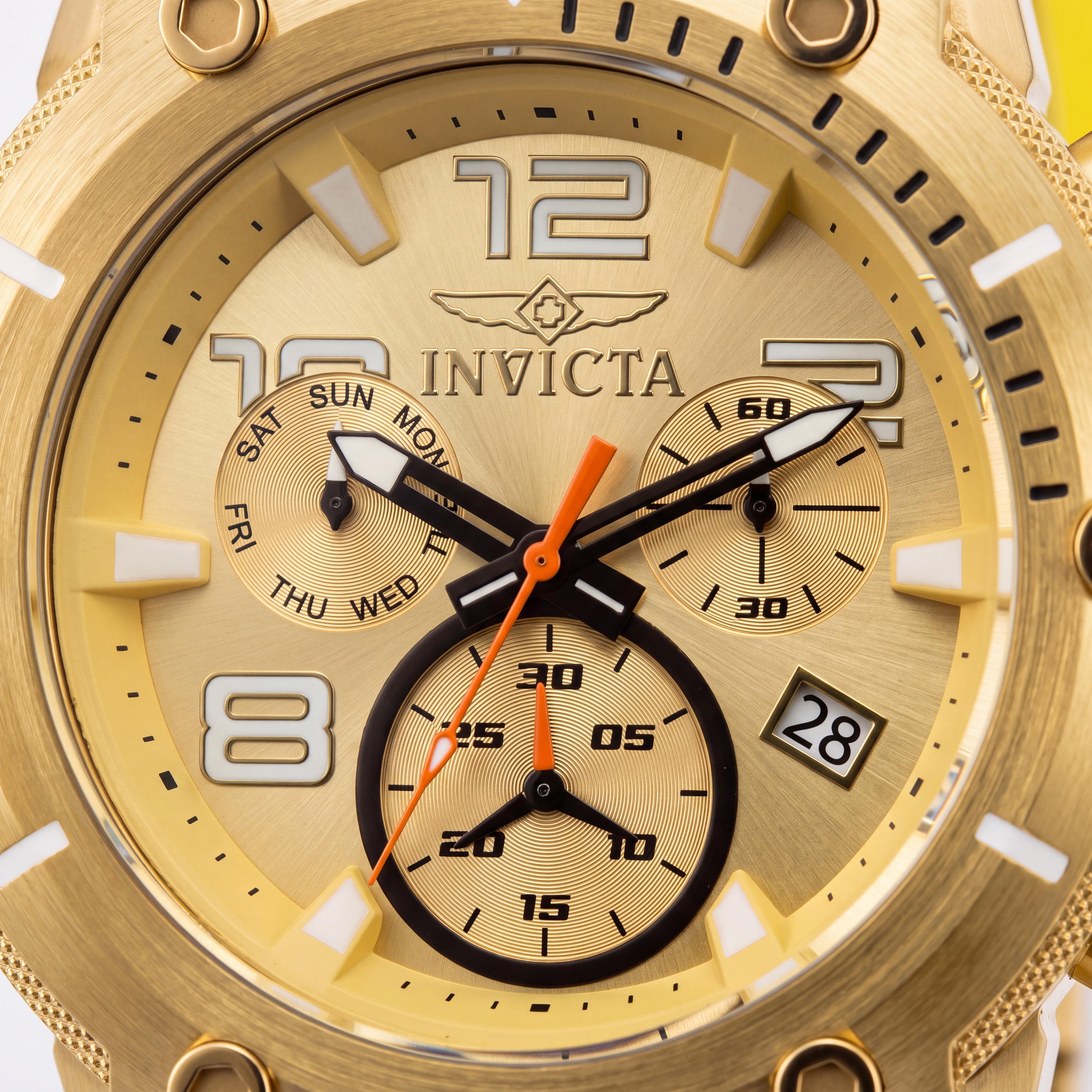 Invicta Men's Speedway Quartz Chronograph Watch with Gold-Tone Stainless Steel Case and Band, 51.5mm, Photo 2