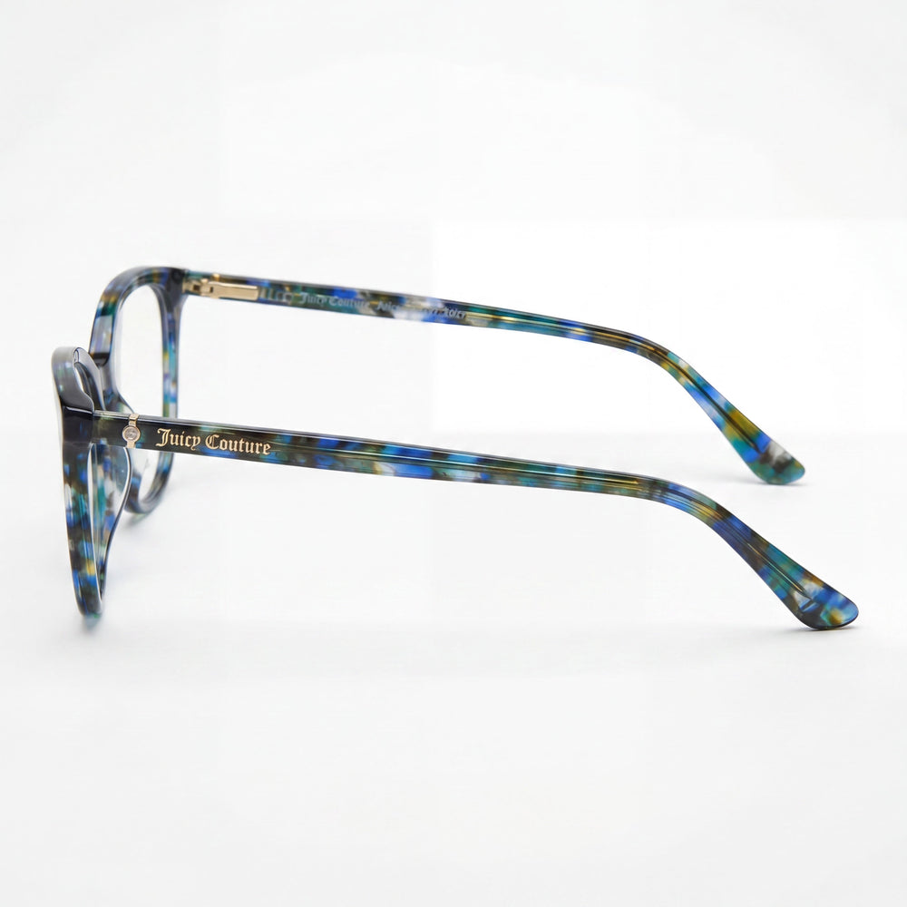 Juicy Couture Women's Modern Collection Eyeglasses with Blue Havana Acetate Frame and 52mm Lens Width