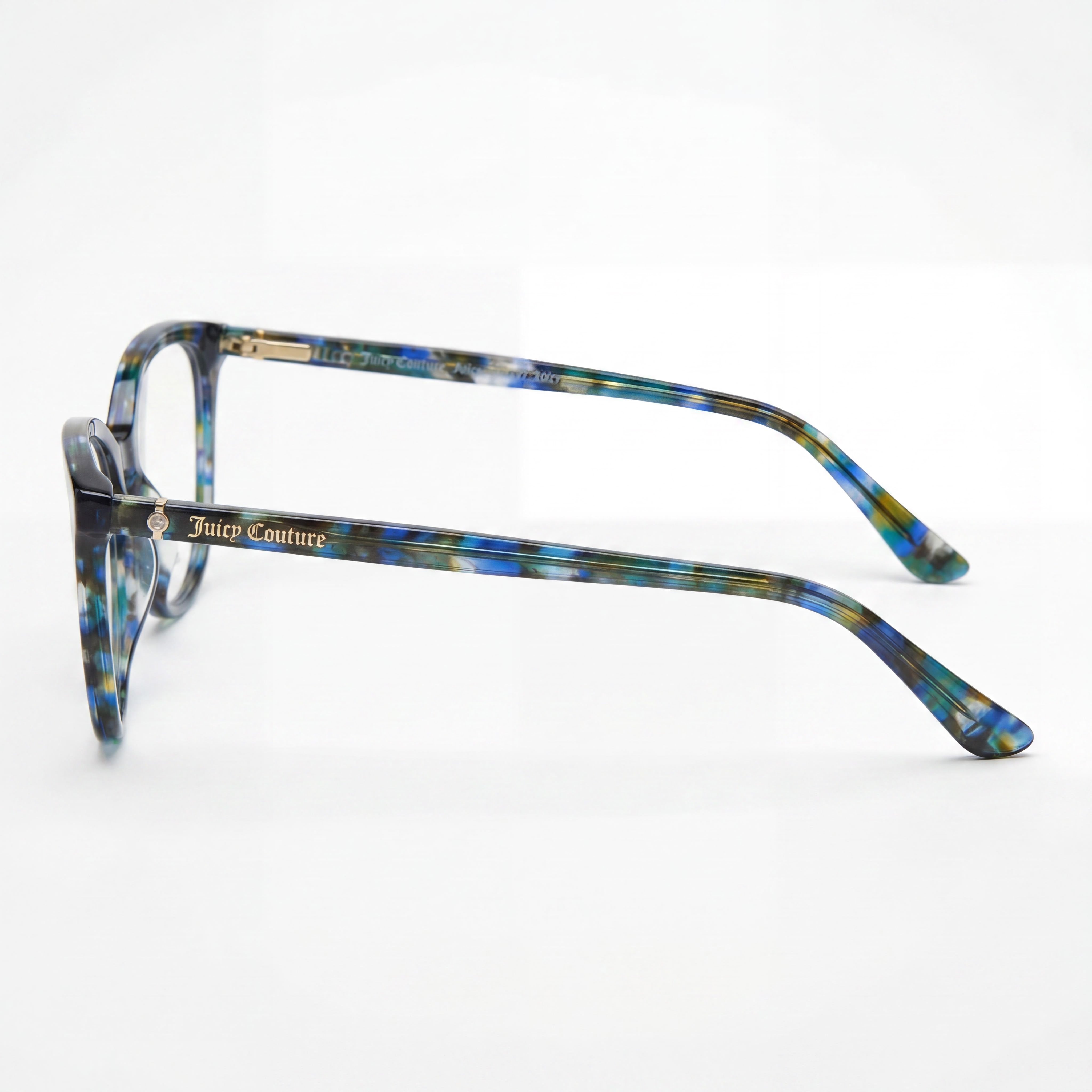 Juicy Couture Women's Modern Collection Eyeglasses with Blue Havana Acetate Frame and 52mm Lens Width, Photo 2