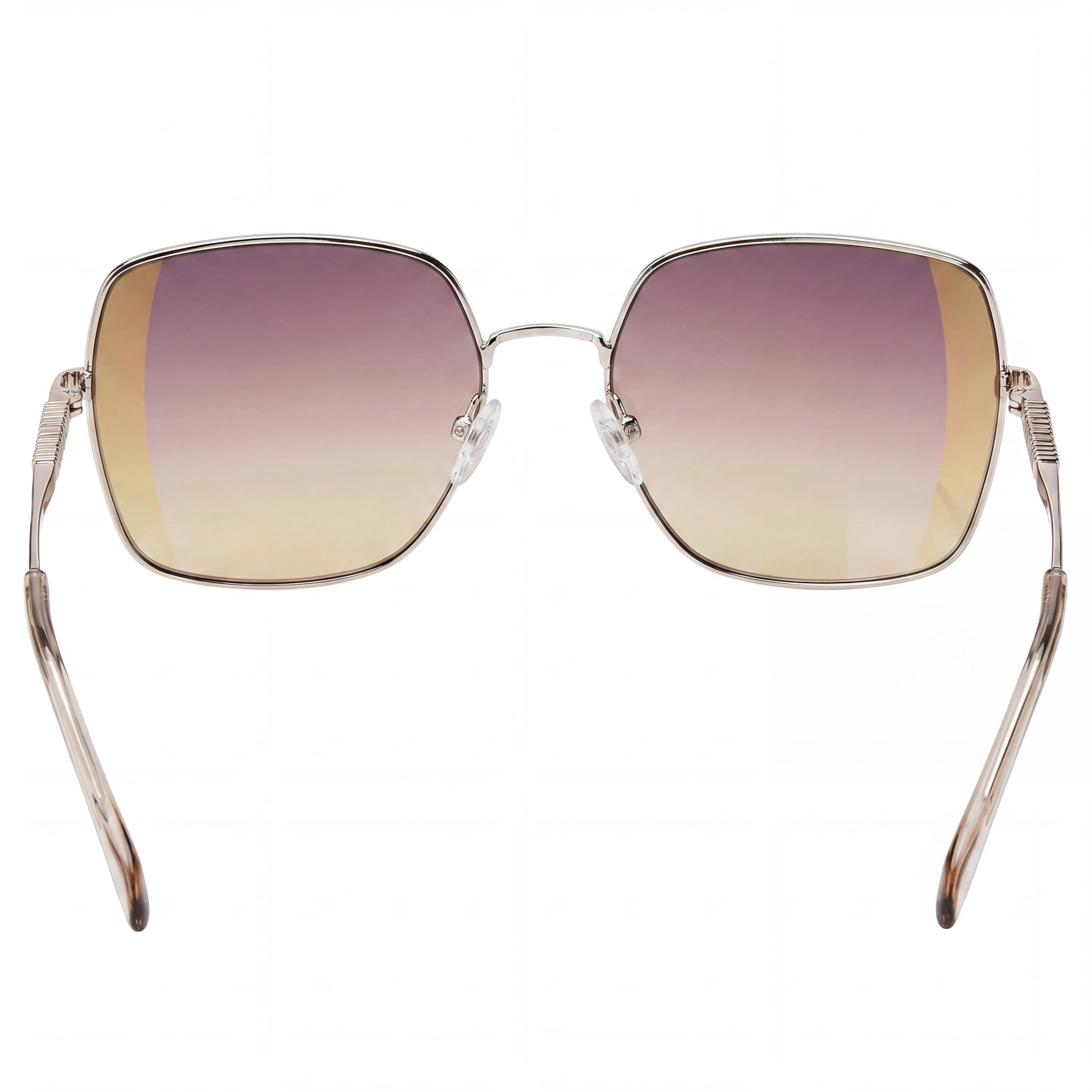 Gafas de sol informales UV Just Cavalli para mujer, montura multicolor rojo brillante dorado, lentes doradas con efecto espejo degradado marrón 60-18-140, Photo 3
