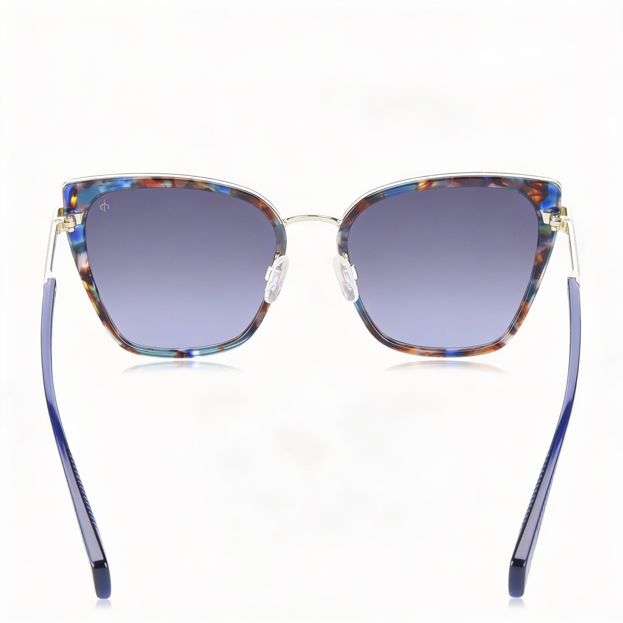 rag & bone Classic Women's Plastic Frame Sunglasses in Blue Havana with Polycarbonate Lenses, UV Protection, 56mm, Photo 4
