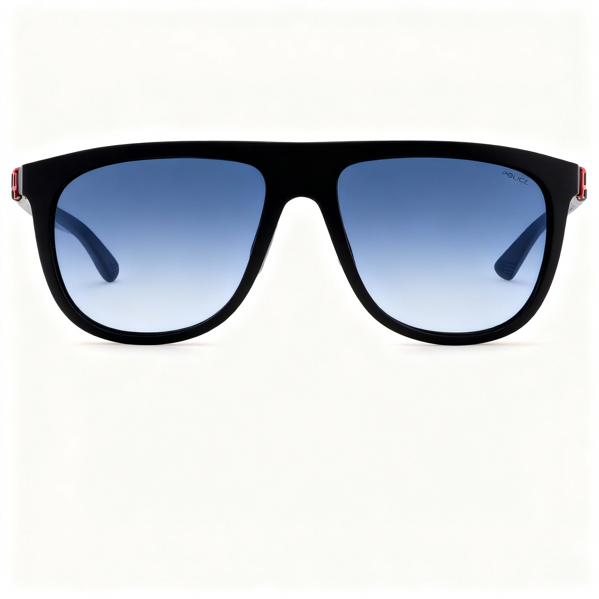 Police SPLN33 Men's Injected Non-Polarized Sunglasses, Sanblasted Gold Matt Blue Frame, Blue Gradient Lens, Size 7, Photo 4