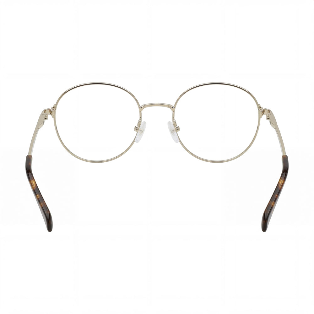 Montura de gafas de acero inoxidable dorado claro clásica Tous para mujer – Ancho de lente 51 mm, Puente 19 mm, Longitud de patilla 135 mm