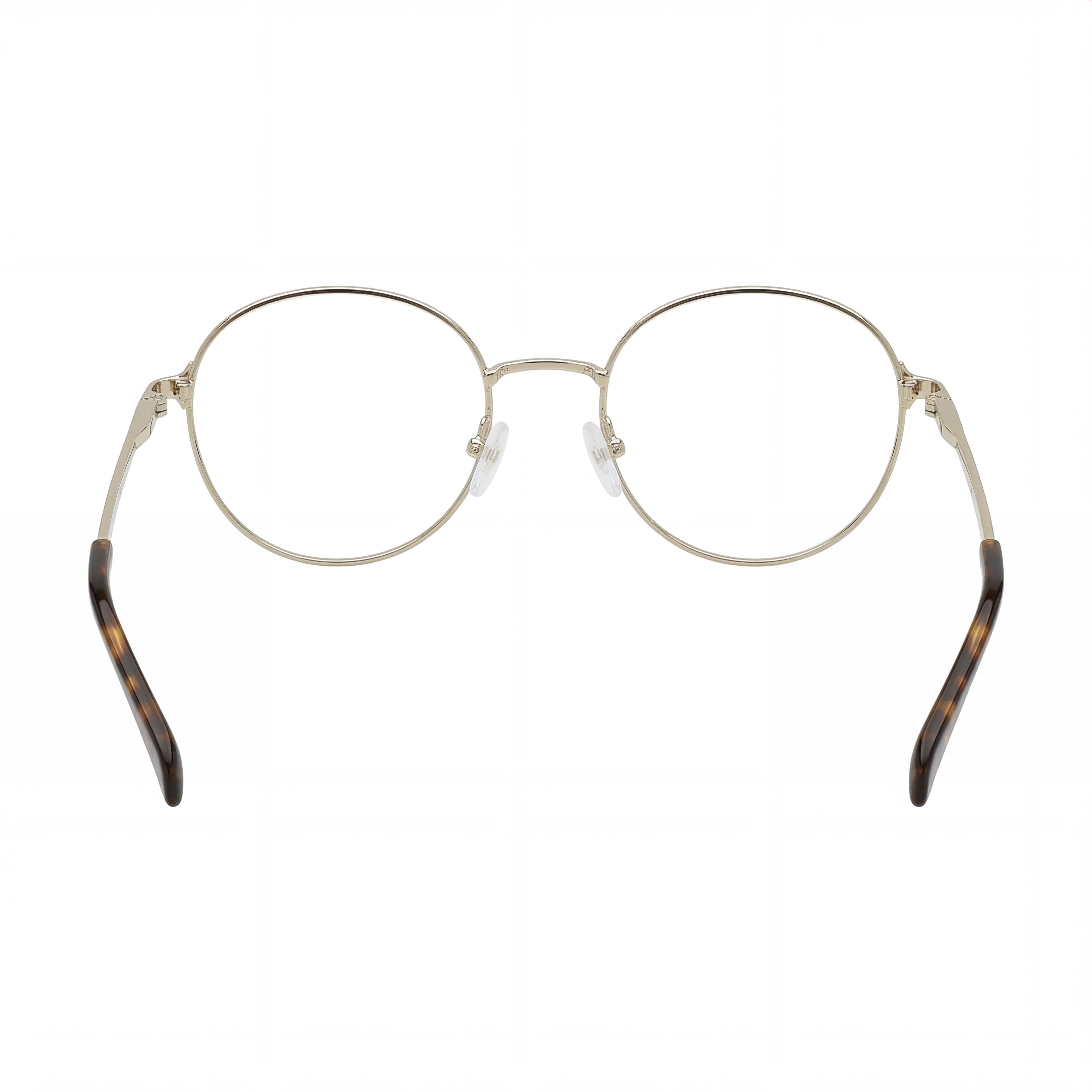 TOUS Classic Women's Light Gold Stainless Steel Optical Frames - Lens Width 51mm, Bridge 19mm, Temple Length 135mm, Photo 3