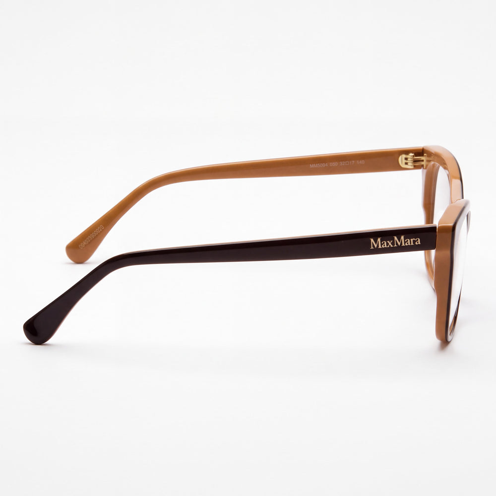 Gafas de sol MaxMara Mm5094 para mujer con montura de acetato color marrón oscuro y lentes de policarbonato, ancho de lente de 52 mm