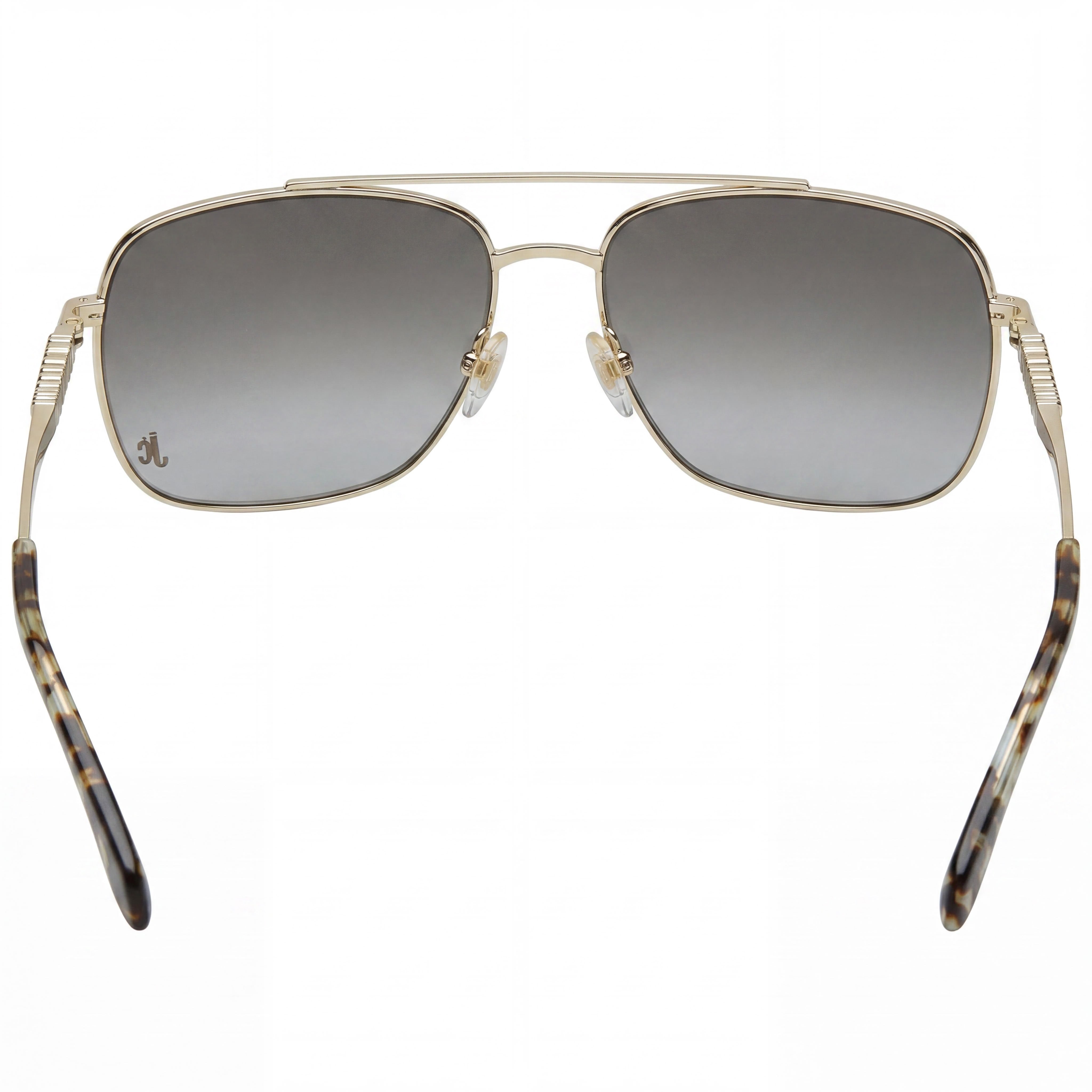 Just Cavalli SJC030 Navigator Unisex Metal Frame Shiny Light Gold Non-Polarized Brown Gradient Sunglasses 61mm, Photo 4